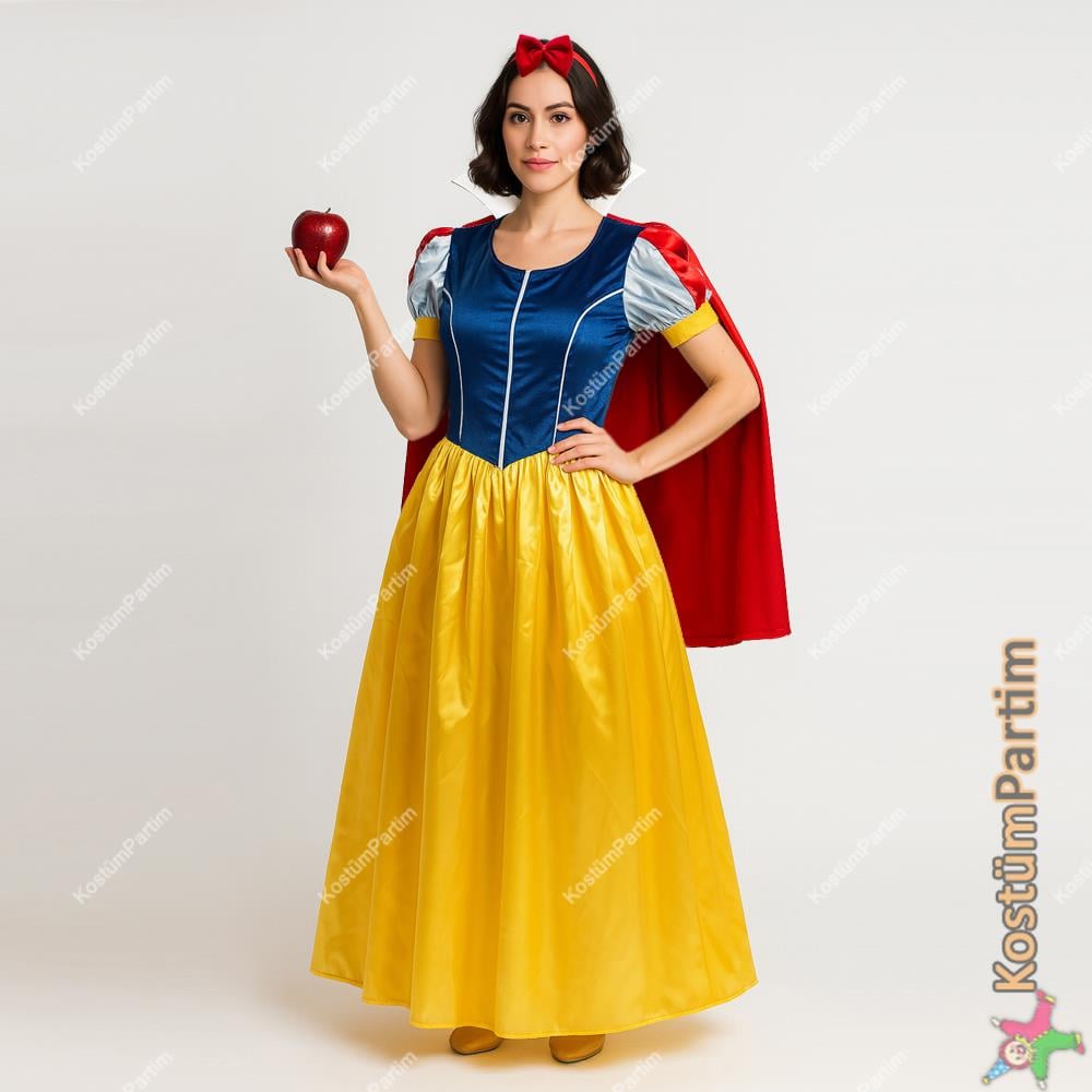 Pamuk Prenses Kostümü (Pelerinli) Yetişkin Bayan Kostümleri Pamuk Prenses Kostümü (Pelerinli) - KostümPartim®