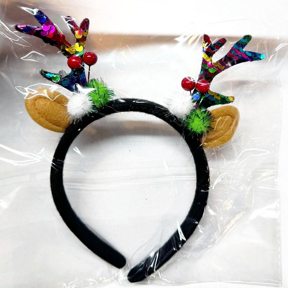 Payetli Geyik Boynuzları Yılbaşı Tacı Yılbaşı Parti Malzemeleri KostümPartim® Payetli Geyik Boynuzları Yılbaşı Tacı - Yılbaşı Kutlamalarınıza ışıltı Katın