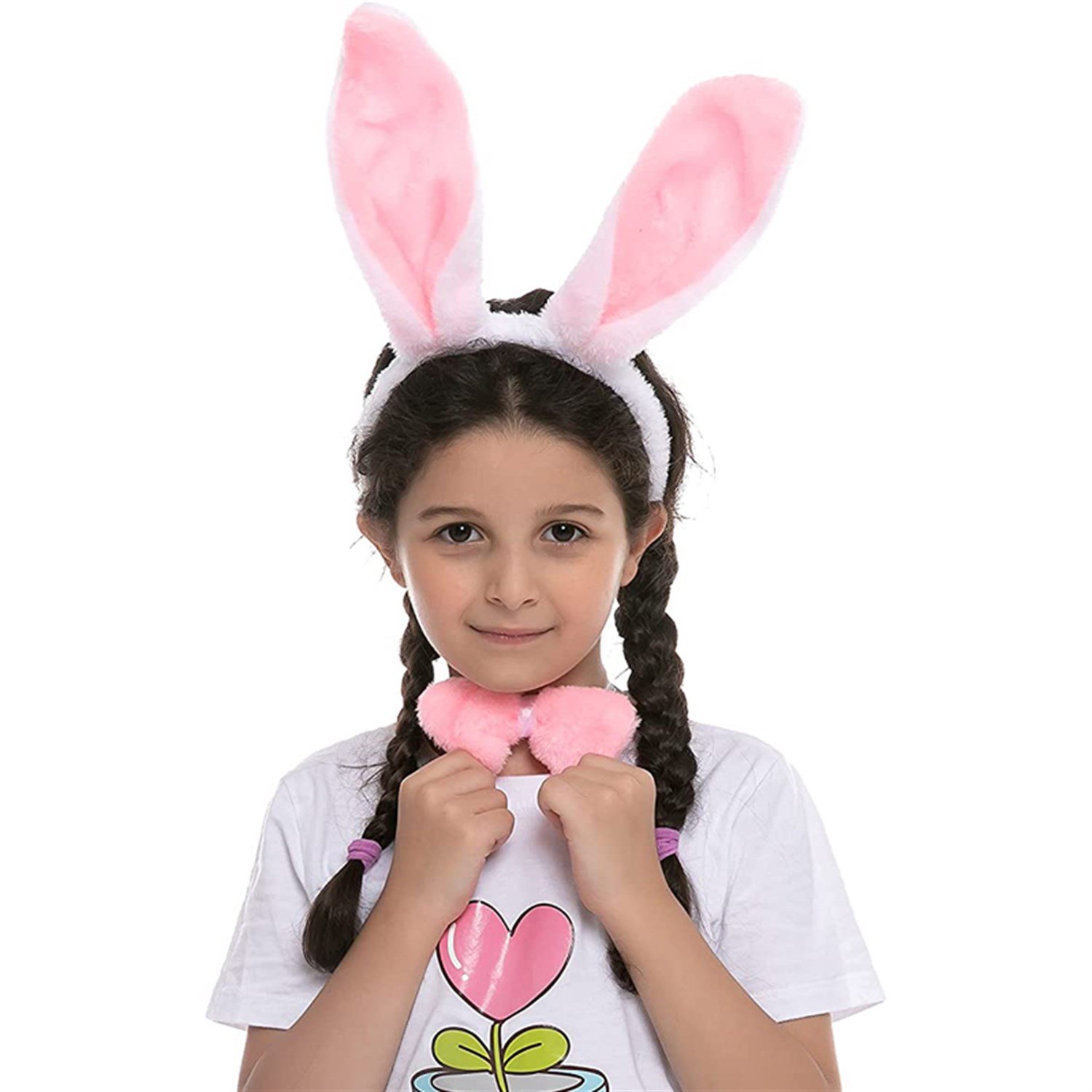 Pembe Tavşan Taç, Ponpon ve Papyon SetiTaçlarKostümPartim ★ Tavşan Taç Ponpon Papyon Seti / Taçlar