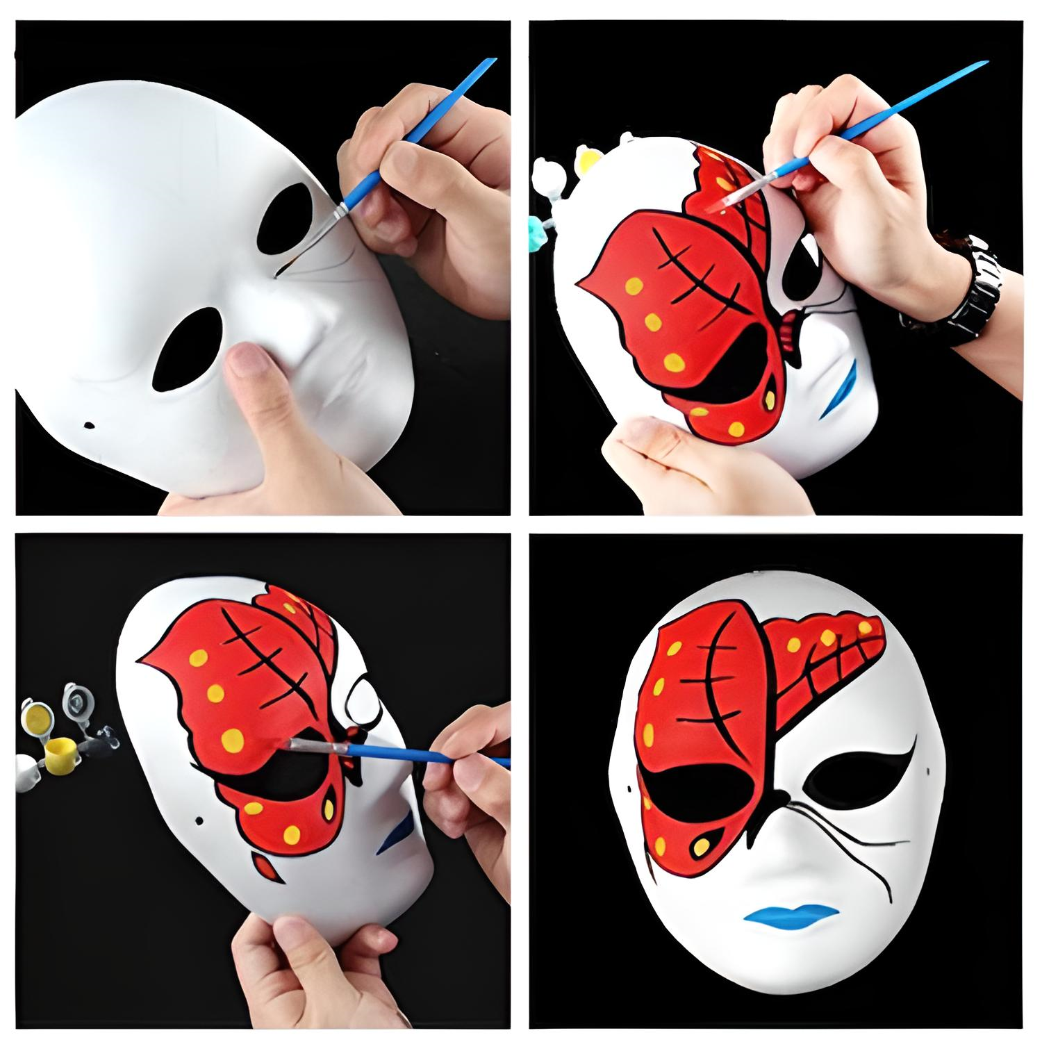 Phantom Opera Maskesi, Jabbawockeez Boyanabilir Beyaz Karton Maske Maskeler Phantom Opera Maskesi, Jabbawockeez Düz beyaz maske - KostümPartim®