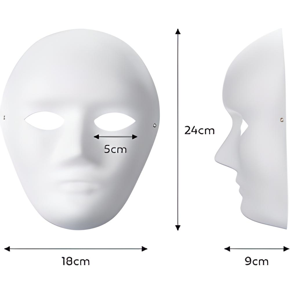 Phantom Opera Maskesi, Jabbawockeez Boyanabilir Beyaz Karton Maske Maskeler Phantom Opera Maskesi, Jabbawockeez Düz beyaz maske - KostümPartim®