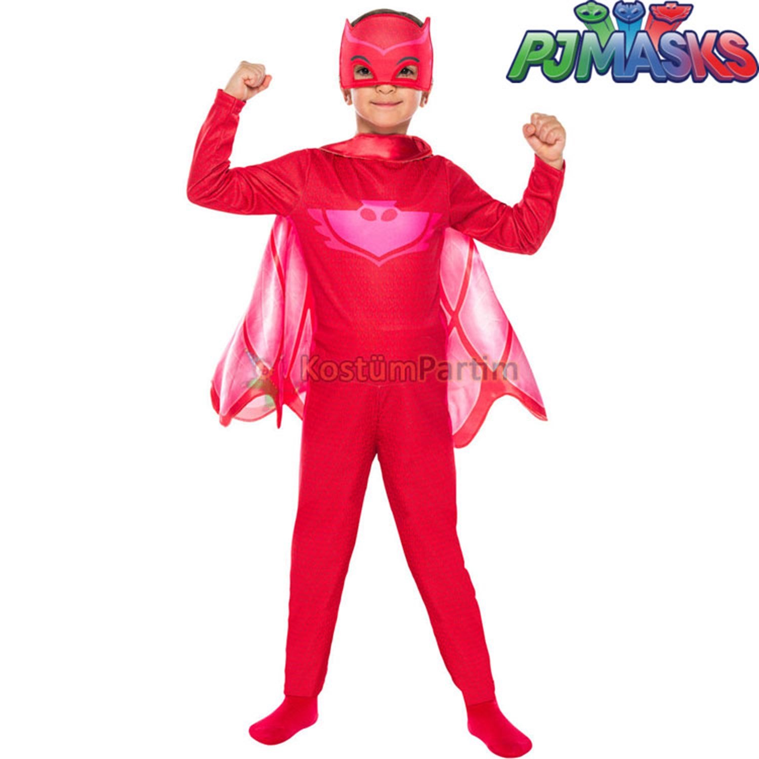 Pijamaskeliler Baykuş Kız Kostümü, PJMask Owlette KıyafetiPijamaskeliler Kostümleri