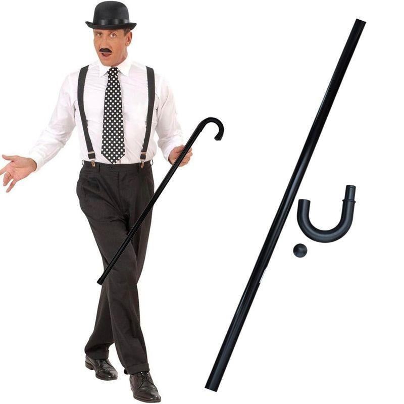 Plastik Baston, Charlie Chaplin ve İhtiyar Bastonu 83 Cm Halloween Gösteri Asalar KostümPartim® Charlie Chaplin Bastonu – 3 Parça 83 cm Plastik İhtiyar Baston, Halloween Gösteri Aksesuarı