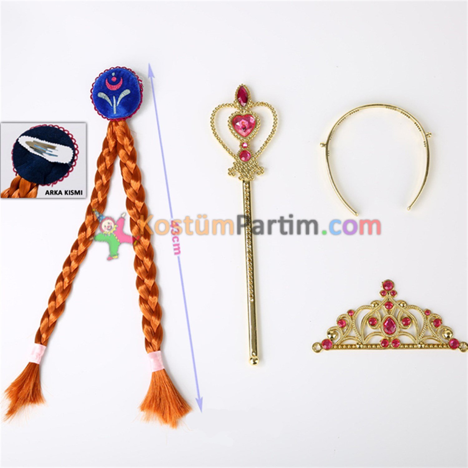 Prenses Anna Peruğu, Prenses Tacı, Asa ve Peruk SetiAksesuar Setleri