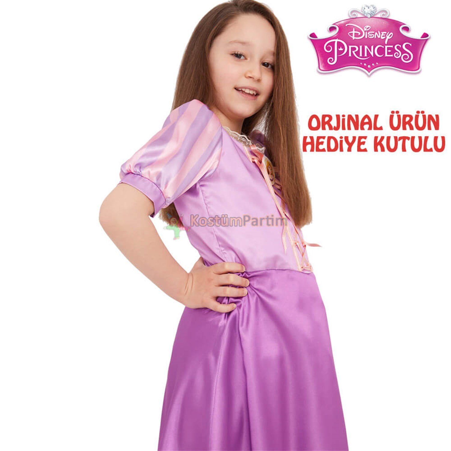 Prenses Rapunzel Kostümü (Disney Lisanslı)Karakter KostümleriKostümPartim ★ Rapunzel Kıyafeti Kız Çocuk (Disney Lisanslı) / Karakter Kostümleri