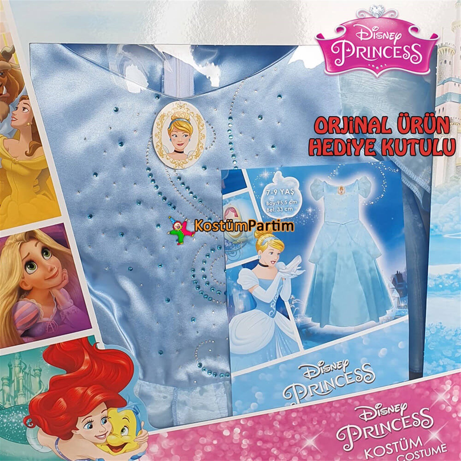 Prenses Sindirella Kostümü (Disney Lisanslı))Prenses KostümleriKostümPartim ★ Prenses Sindirella Kostümü (Disney Lisanslı) / Karakter Kostümleri