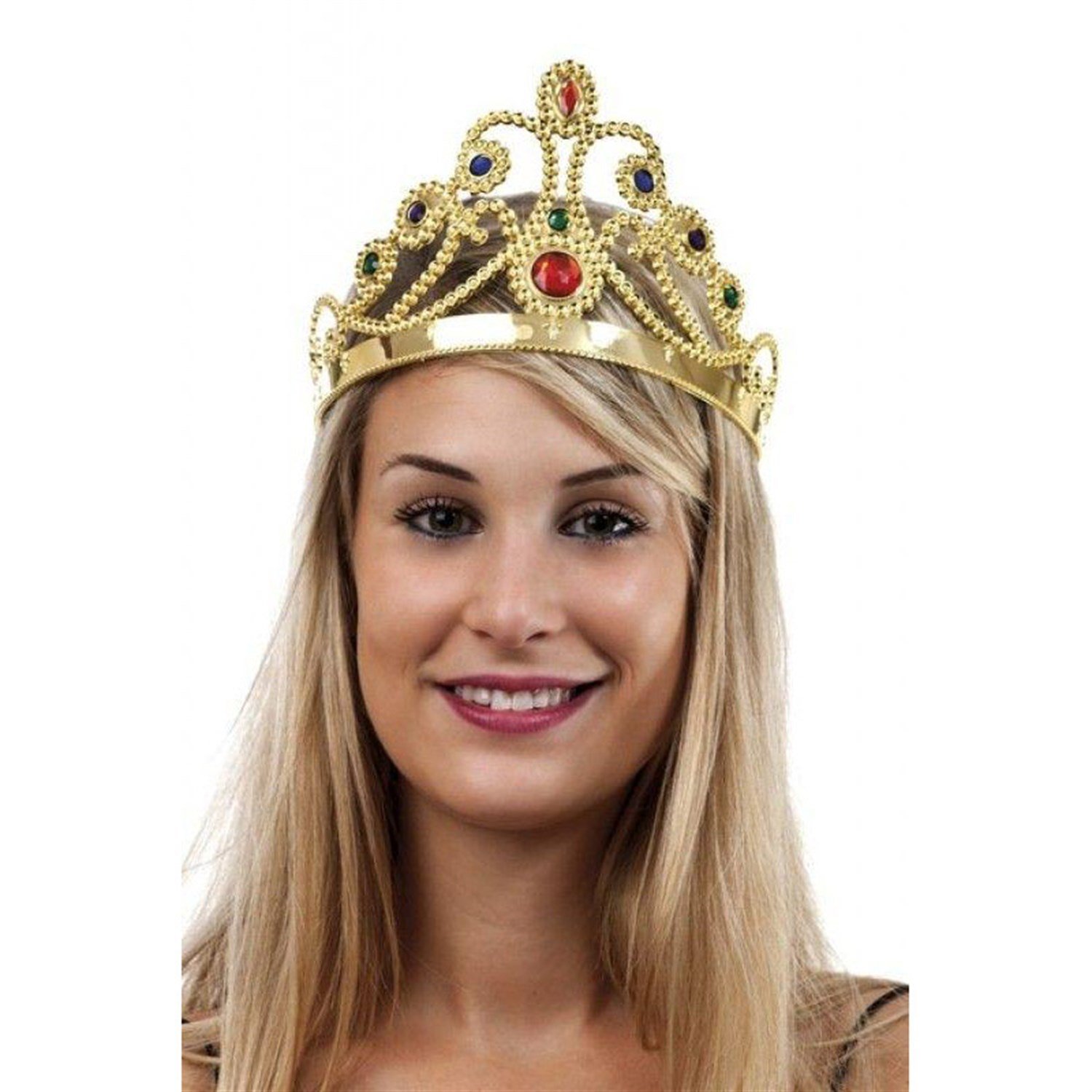 Prenses Tacı Altın Renk Kraliçe TaçŞapkalarKostümPartim ★ Kral Tacı Kumaş Model / Şapkalar