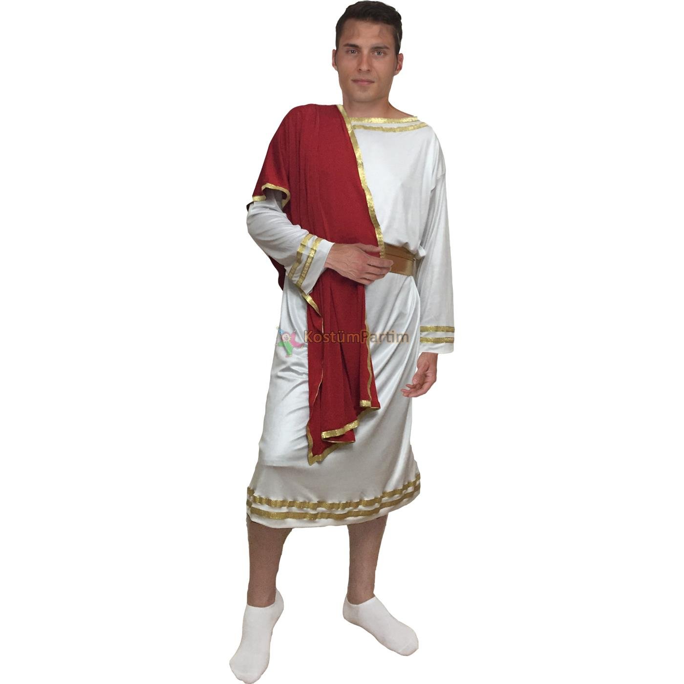 Romalı Sezar Kostümü Yetişkin Erkek Kıyafeti Yetişkin Erkek Kostümleri Romalı Sezar Kostümü Yetişkin Erkek Kıyafeti - KostümPartim®