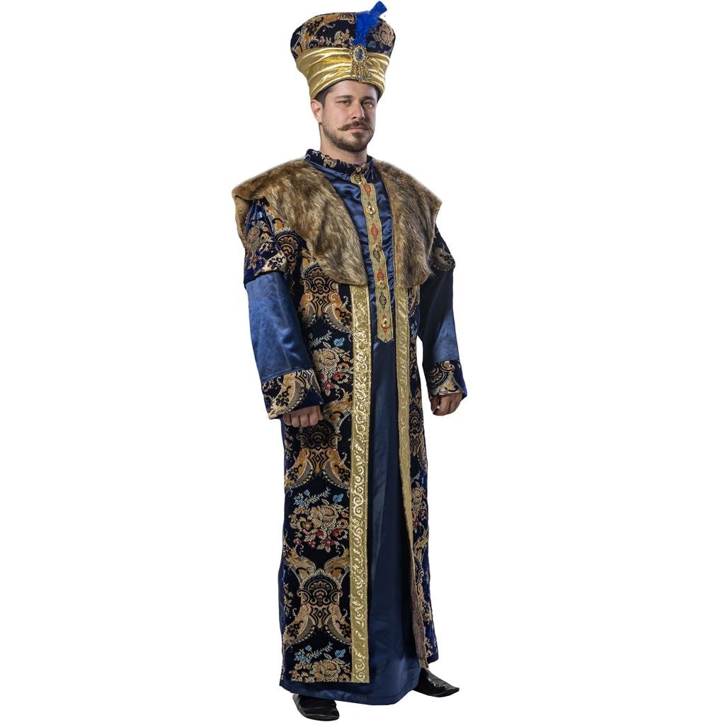 Şehzade Cihangir Kıyafeti Yetişkin Erkek Osmanlı Padişah Kostümü Lacivert Erkek Kostümleri Şehzade Cihangir Kıyafeti Yetişkin Erkek Osmanlı Padişah Kostümü Lacivert - KostümPartim®