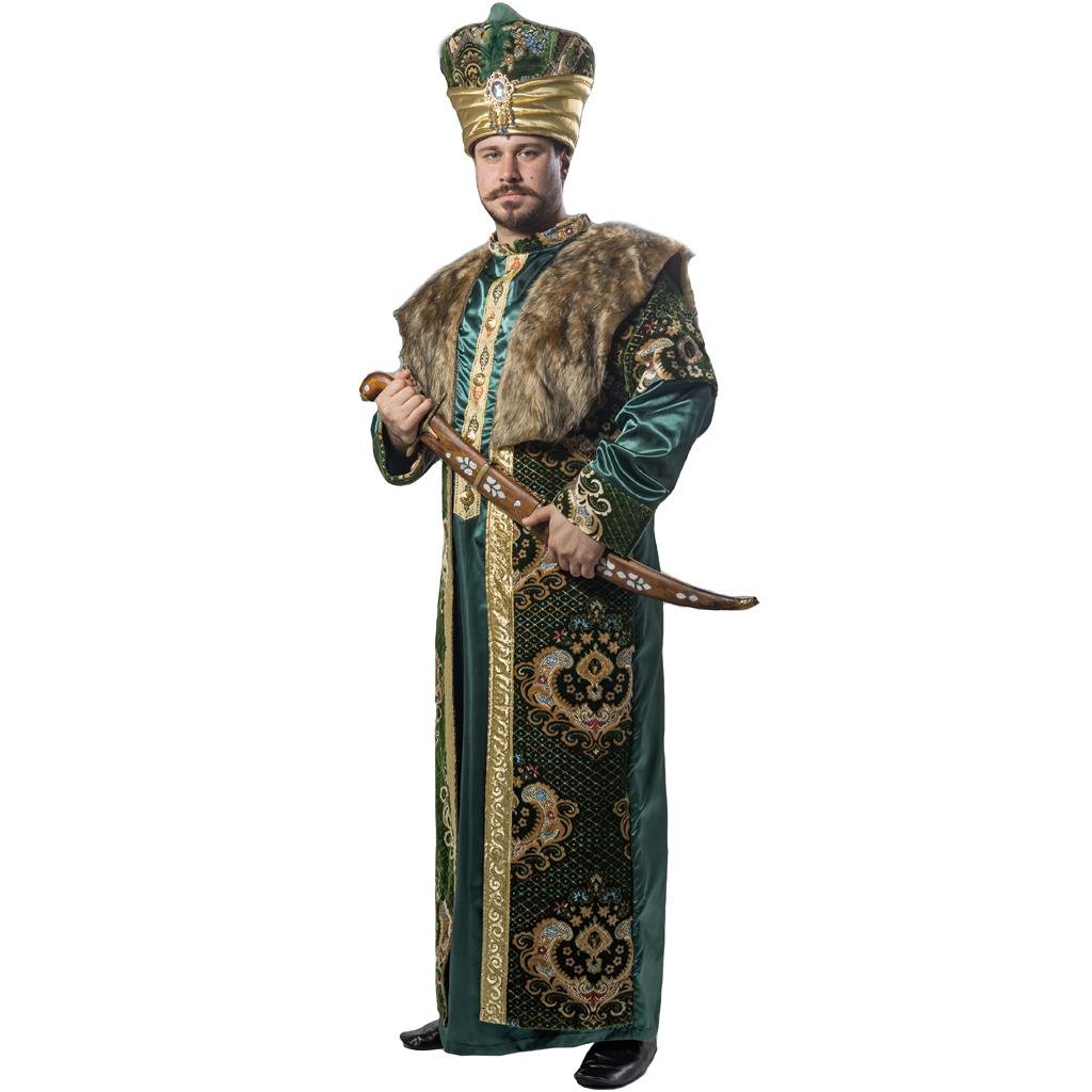 Şehzade Mehmed Kıyafeti Yetişkin Erkek Osmanlı Padişah Kostümü Yeşil Erkek Kostümleri Şehzade Mehmed Kıyafeti Yetişkin Erkek Osmanlı Padişah Kostümü Yeşil - KostümPartim®