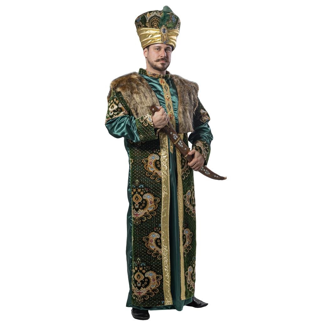 Şehzade Mehmed Kıyafeti Yetişkin Erkek Osmanlı Padişah Kostümü Yeşil Erkek Kostümleri Şehzade Mehmed Kıyafeti Yetişkin Erkek Osmanlı Padişah Kostümü Yeşil - KostümPartim®