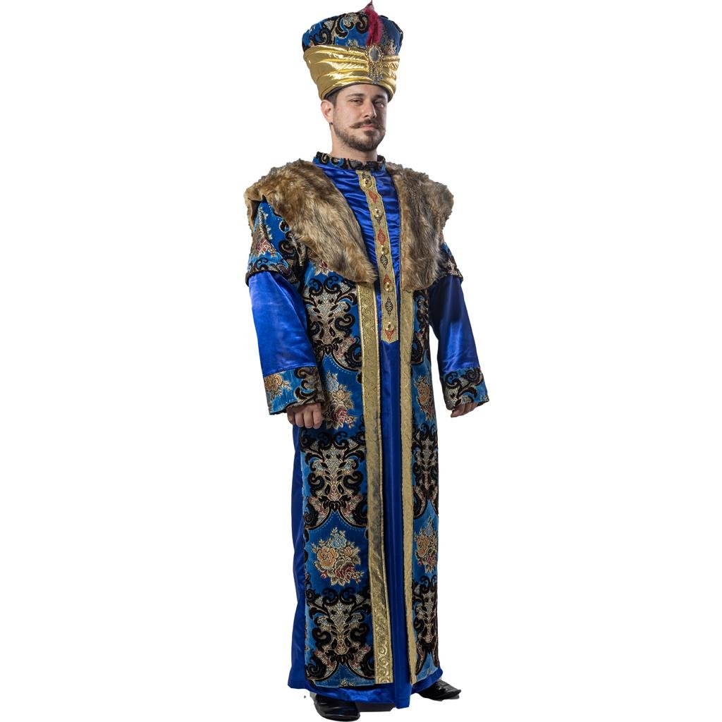 Şehzade Mustafa Kıyafeti Yetişkin Erkek Osmanlı Padişah Kostümü Mavi Erkek Kostümleri Şehzade Mustafa Kıyafeti Yetişkin Erkek Osmanlı Padişah Kostümü Mavi - KostümPartim®