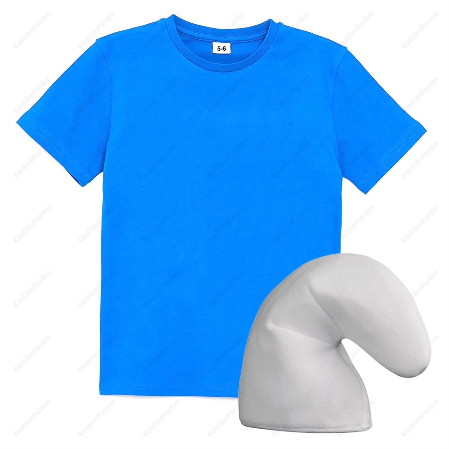 Şirinler Kostüm Seti, Şirin Mavi Tshirt ve Şirin Şapkası Karakter Kostümleri Şirinler Kostüm Seti, Mavi Tshirt ve Şirin Şapkası - KostümPartim®