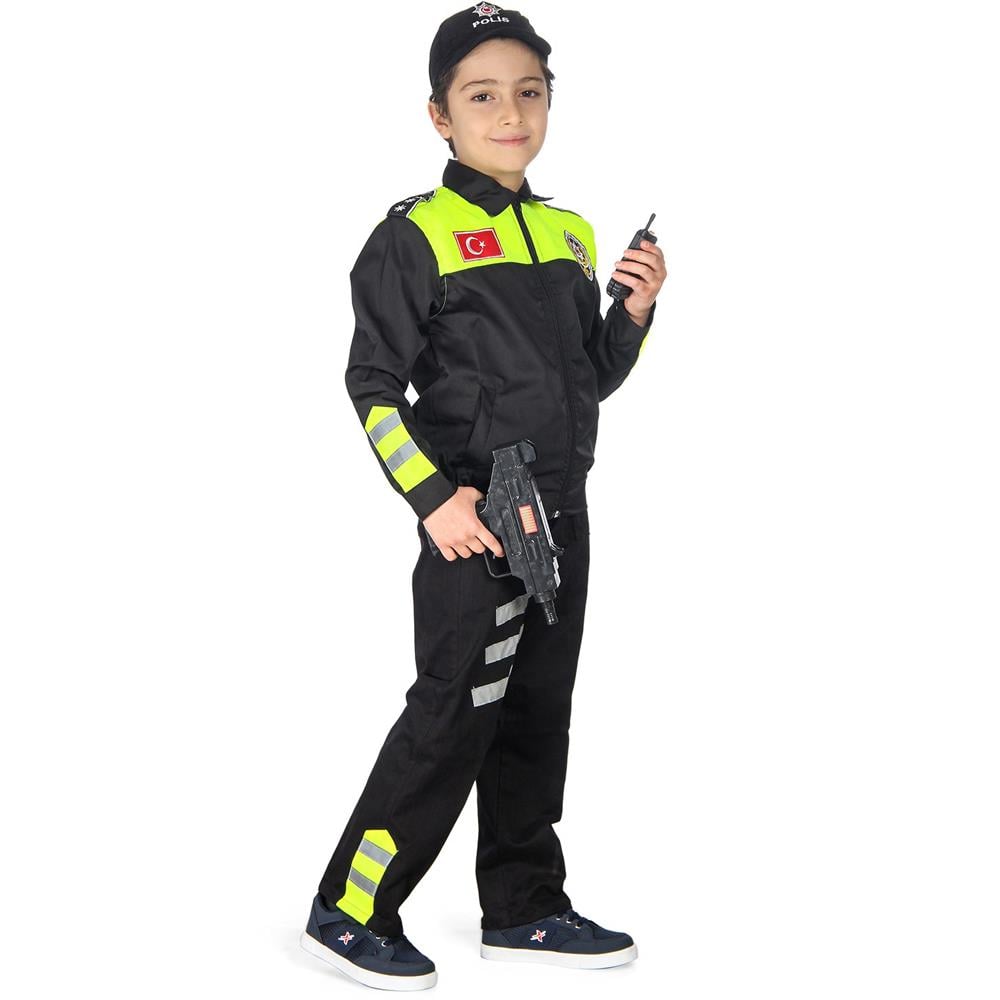 Trafik Polisi Kostümü Çocuk Kıyafeti Meslek Kostümleri Trafik Polisi Kostümü Çocuk Kıyafeti - KostümPartim®