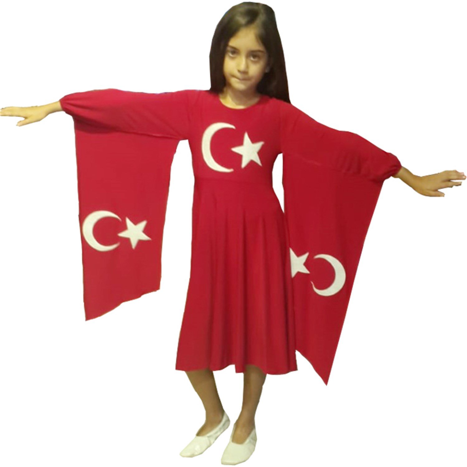 Türk Bayrağı Kostümü Kız Çocuk Bayrak KıyafetiÜlke Kostümleri