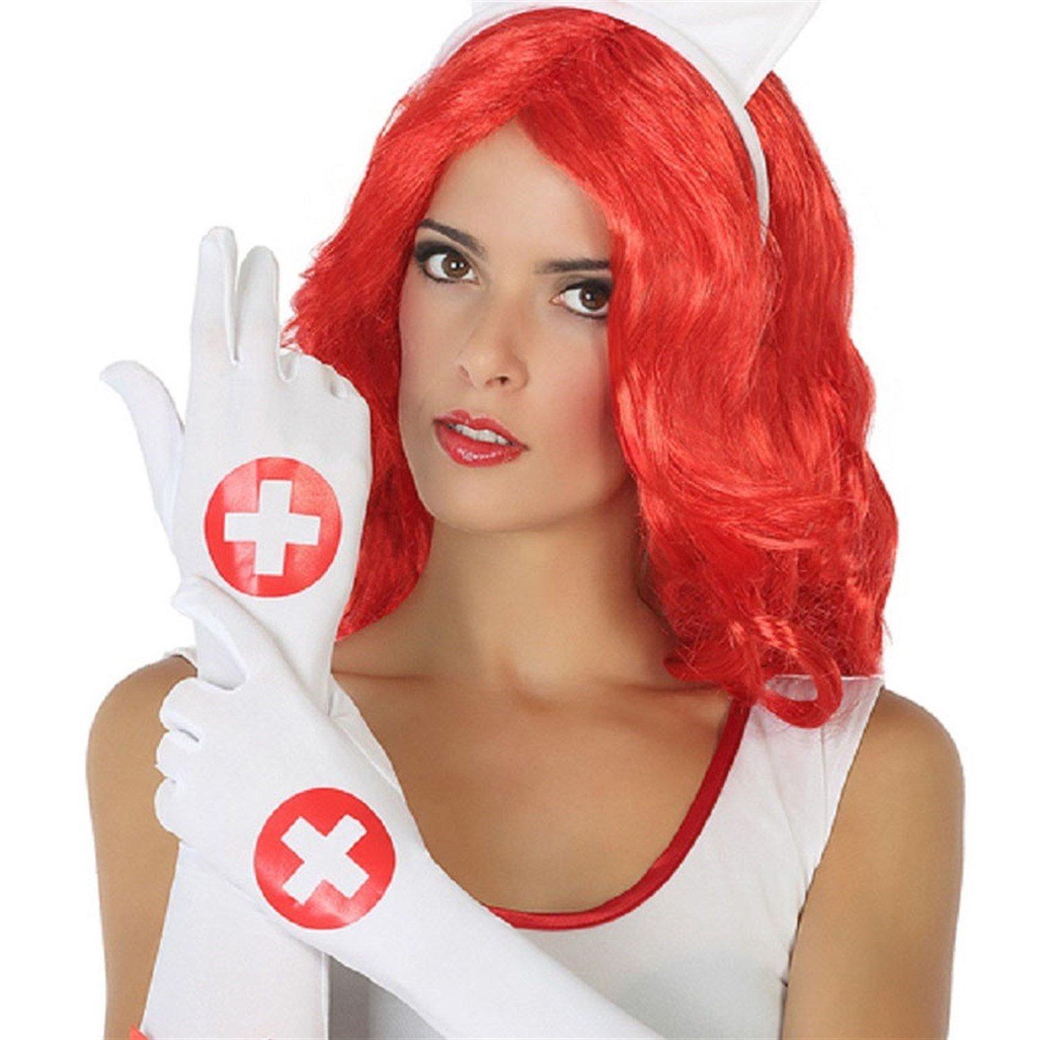 Uzun Beyaz Hemşire EldiveniEldivenlerKostümPartim ★ Hemşire Eldiveni Uzun Beyaz / Eldivenler