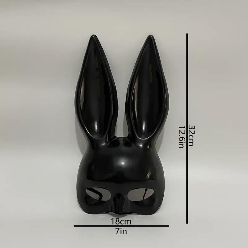 Uzun Kulak Siyah Tavşan Maske Plastik Maskeler KostümPartim® Uzun Kulak Siyah Tavşan Maske - Şık ve Gizemli Tavşan Tasarımı ile Etkinliklerde Dikkat Çekin!