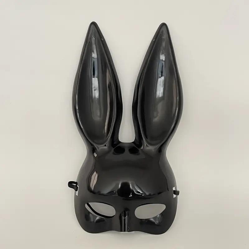 Uzun Kulak Siyah Tavşan Maske Plastik Maskeler KostümPartim® Uzun Kulak Siyah Tavşan Maske - Şık ve Gizemli Tavşan Tasarımı ile Etkinliklerde Dikkat Çekin!