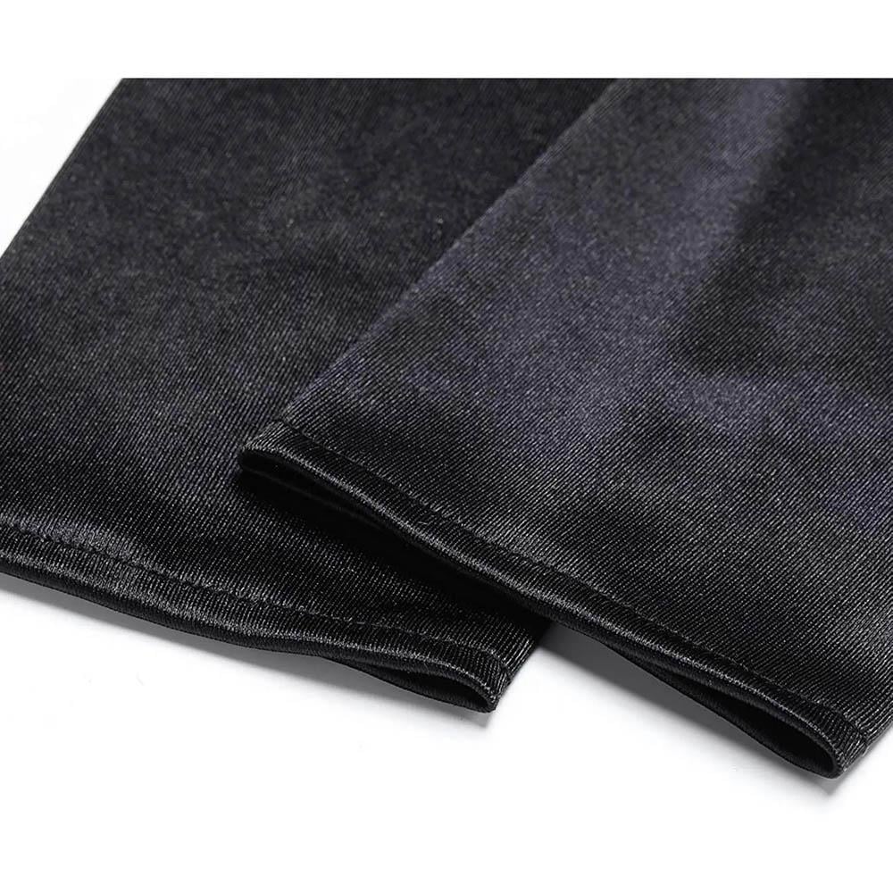 Uzun Siyah Renk Kumaş Eldiven Eldivenler Dirseğe Kadar Uzun Siyah Renk Kumaş Eldiven - KostümPartim®