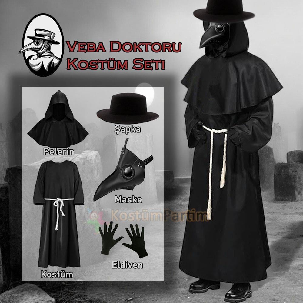 Veba Doktoru Kostümü Yetişkin Tam Takım Erkek Kostümleri KostümPartim® Veba Doktoru Kostümü Tam Takım - Gotik ve Korkutucu Karakterin Tüm Detayları!