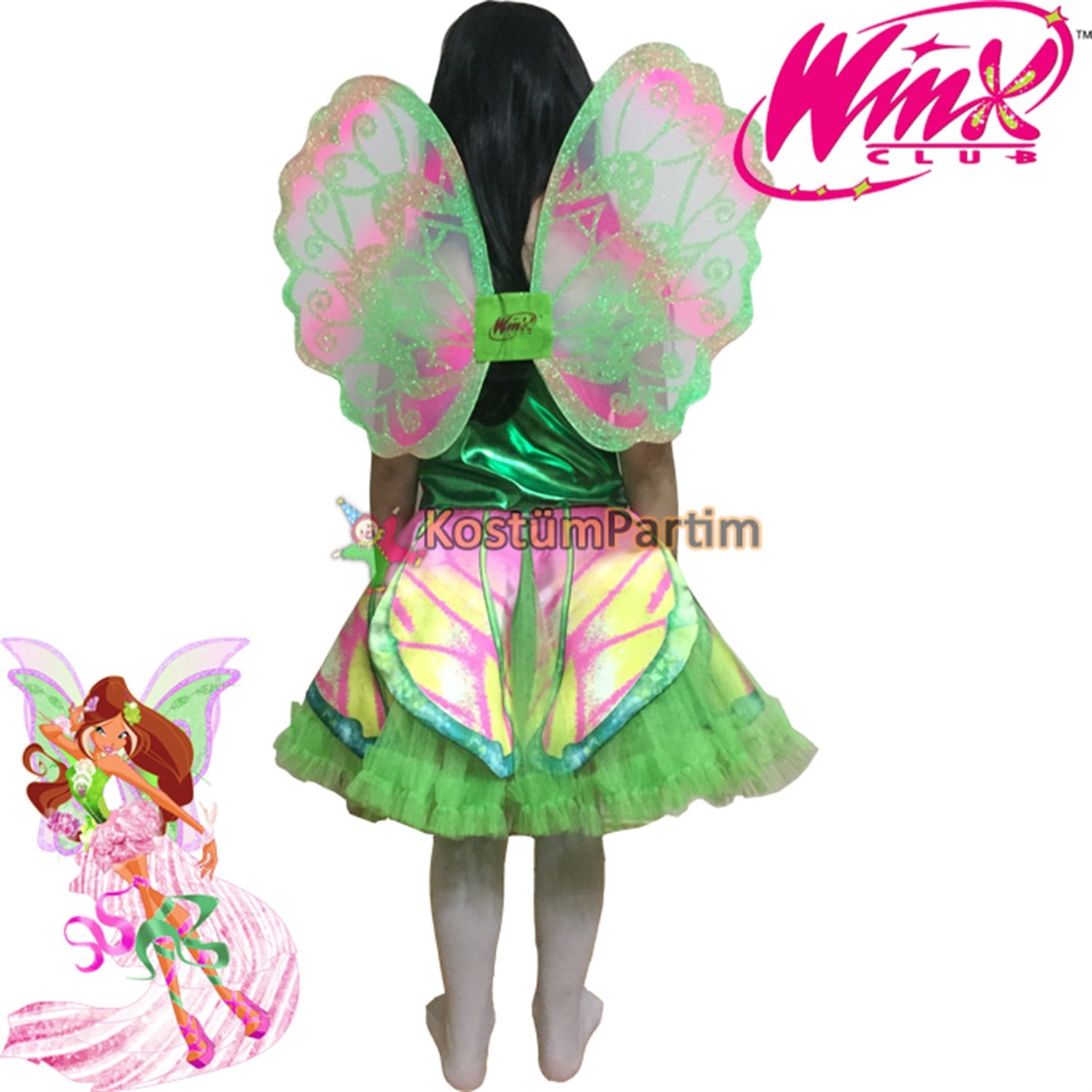 Winx Club Flora Bloomix Kostümü Kız Çocuk KıyafetiKarakter Kostümleri