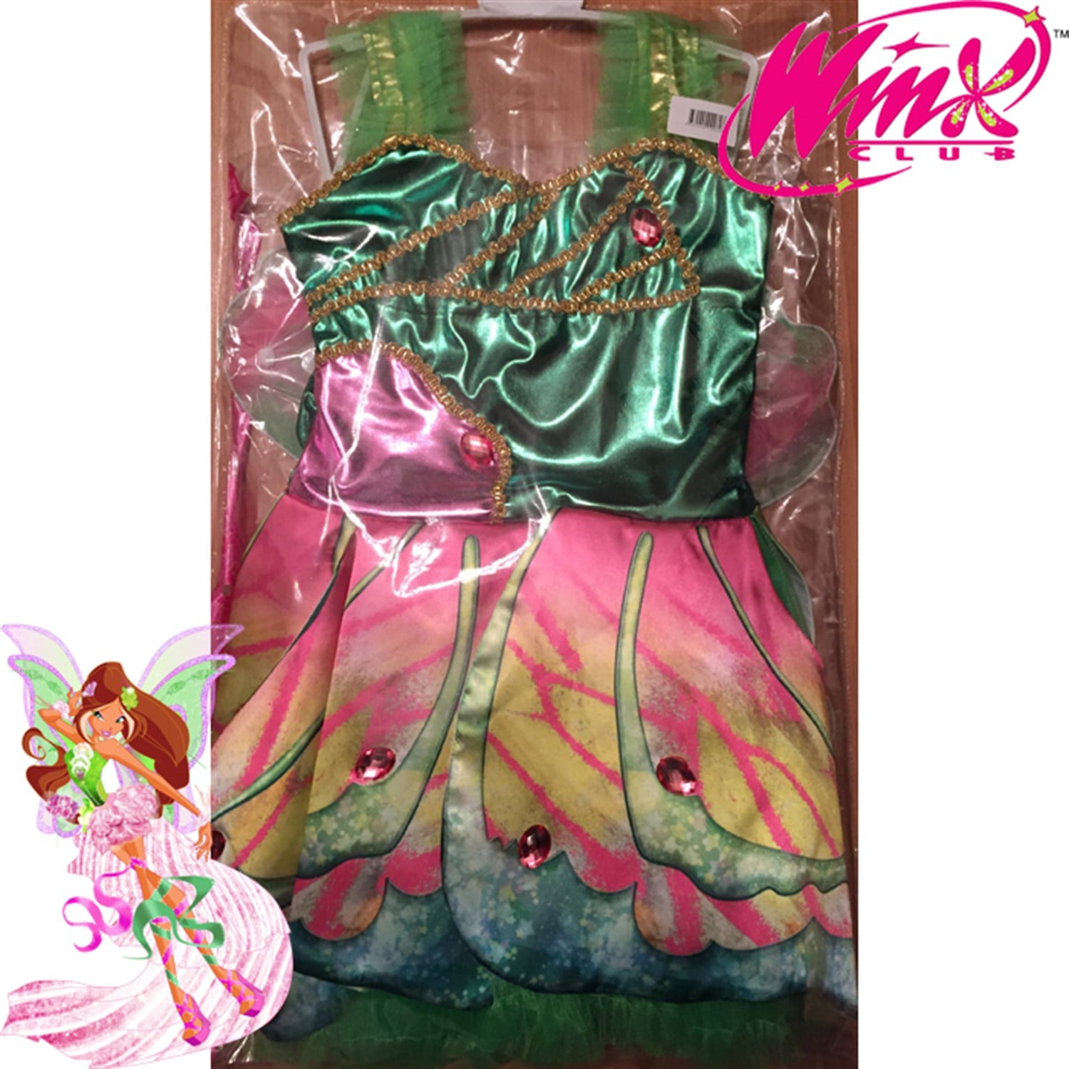 Winx Club Flora Bloomix Kostümü Kız Çocuk KıyafetiKarakter Kostümleri