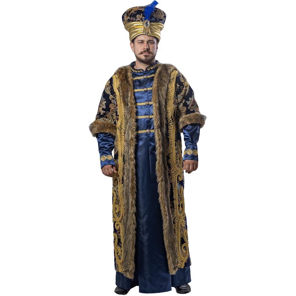 Yavuz Sultan Selim Kıyafeti Yetişkin Erkek Osmanlı Padişahı Kostümü Lacivert Erkek Kostümleri Yavuz Sultan Selim Kıyafeti Yetişkin Erkek Osmanlı Padişahı Kostümü Lacivert - KostümPartim®