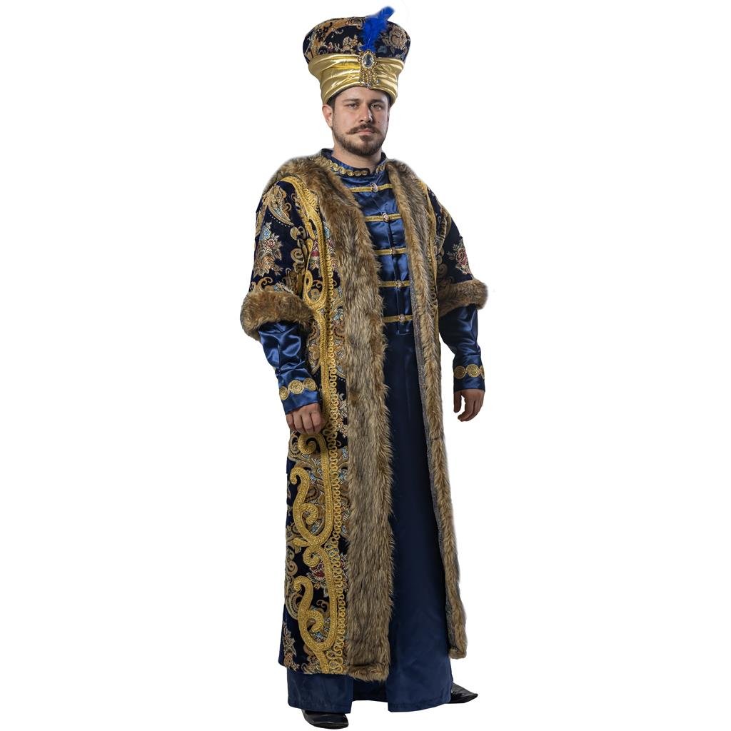 Yavuz Sultan Selim Kıyafeti Yetişkin Erkek Osmanlı Padişahı Kostümü Lacivert Erkek Kostümleri Yavuz Sultan Selim Kıyafeti Yetişkin Erkek Osmanlı Padişahı Kostümü Lacivert - KostümPartim®