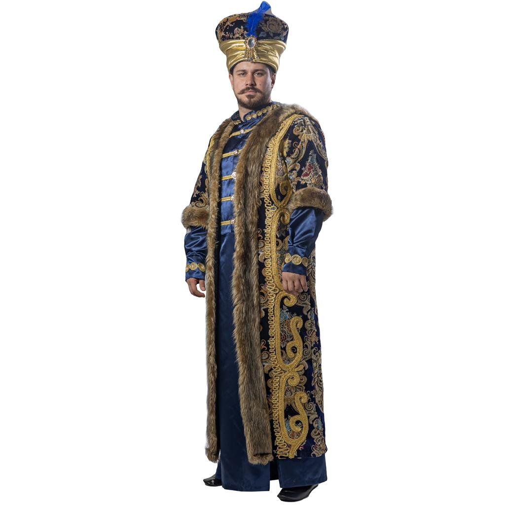 Yavuz Sultan Selim Kıyafeti Yetişkin Erkek Osmanlı Padişahı Kostümü Lacivert Erkek Kostümleri Yavuz Sultan Selim Kıyafeti Yetişkin Erkek Osmanlı Padişahı Kostümü Lacivert - KostümPartim®