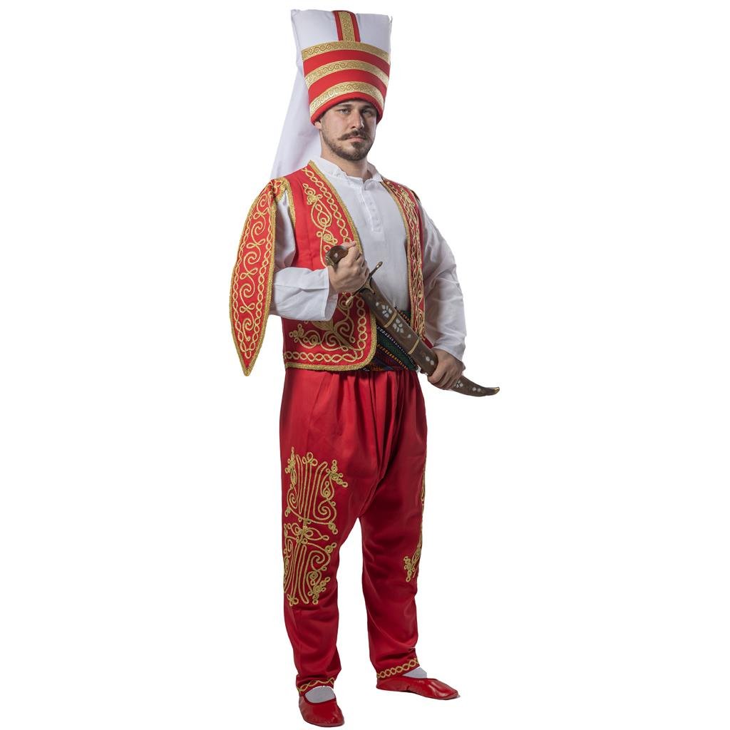 Yeniçeri Kostümü Yetişkin Erkek Kıyafeti Mehteran ve Yeniçeri Kostümleri Yeniçeri Kostümü Yetişkin Erkek Kıyafeti - KostümPartim®