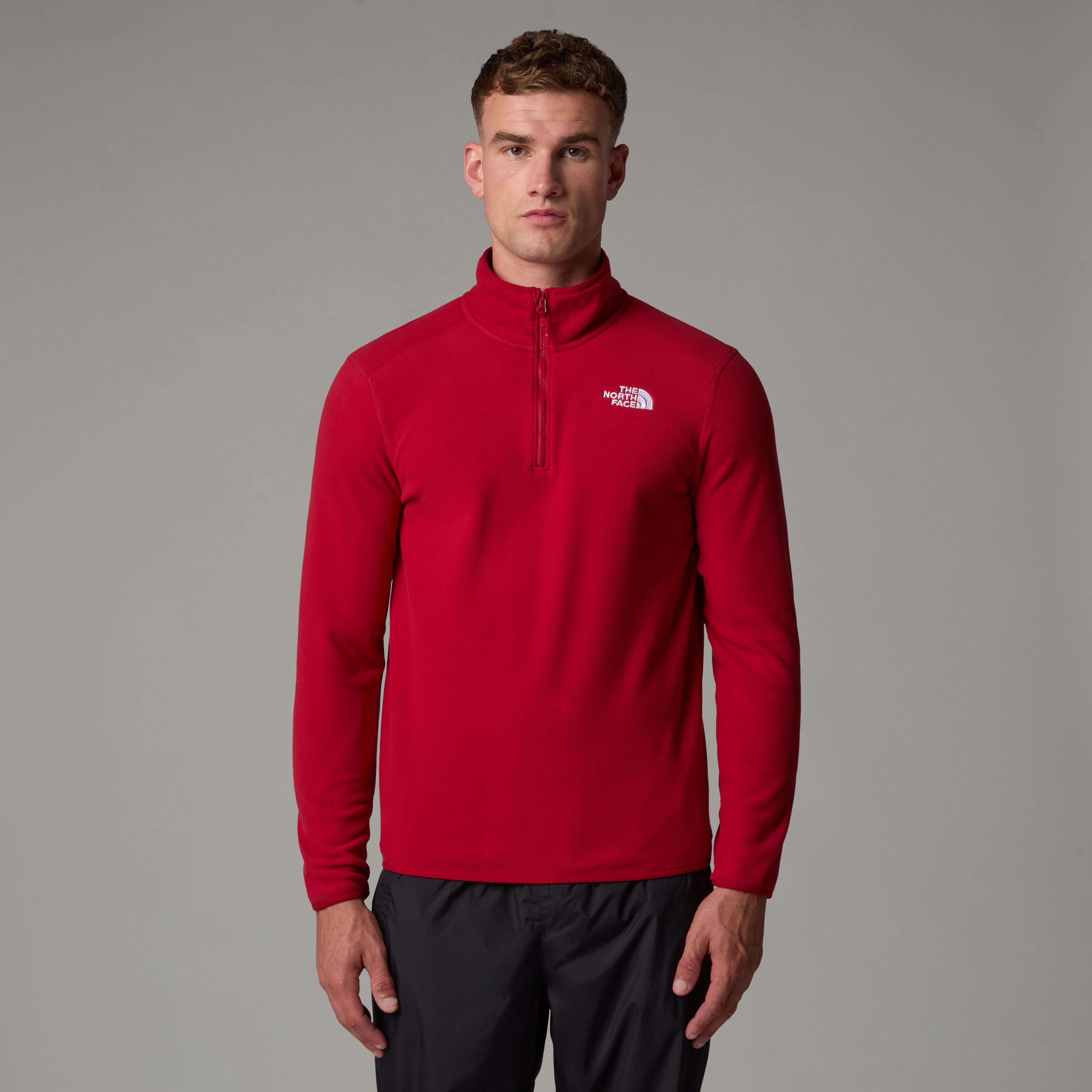 The North Face 100 Glacier 1/4 Erkek Polar Garnet Red