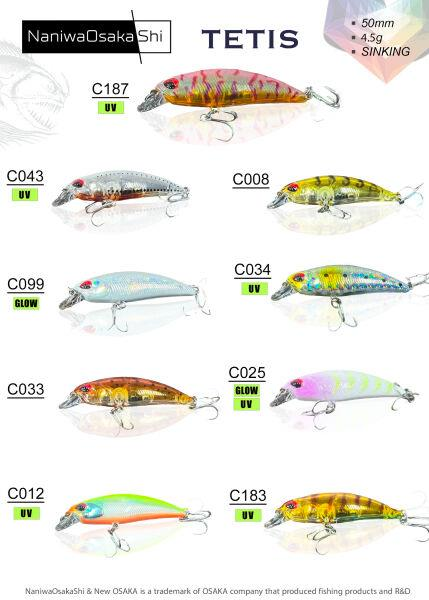 NaniwaOsakashi Tetis 50mm 4.5g Sinking Sahte Balık