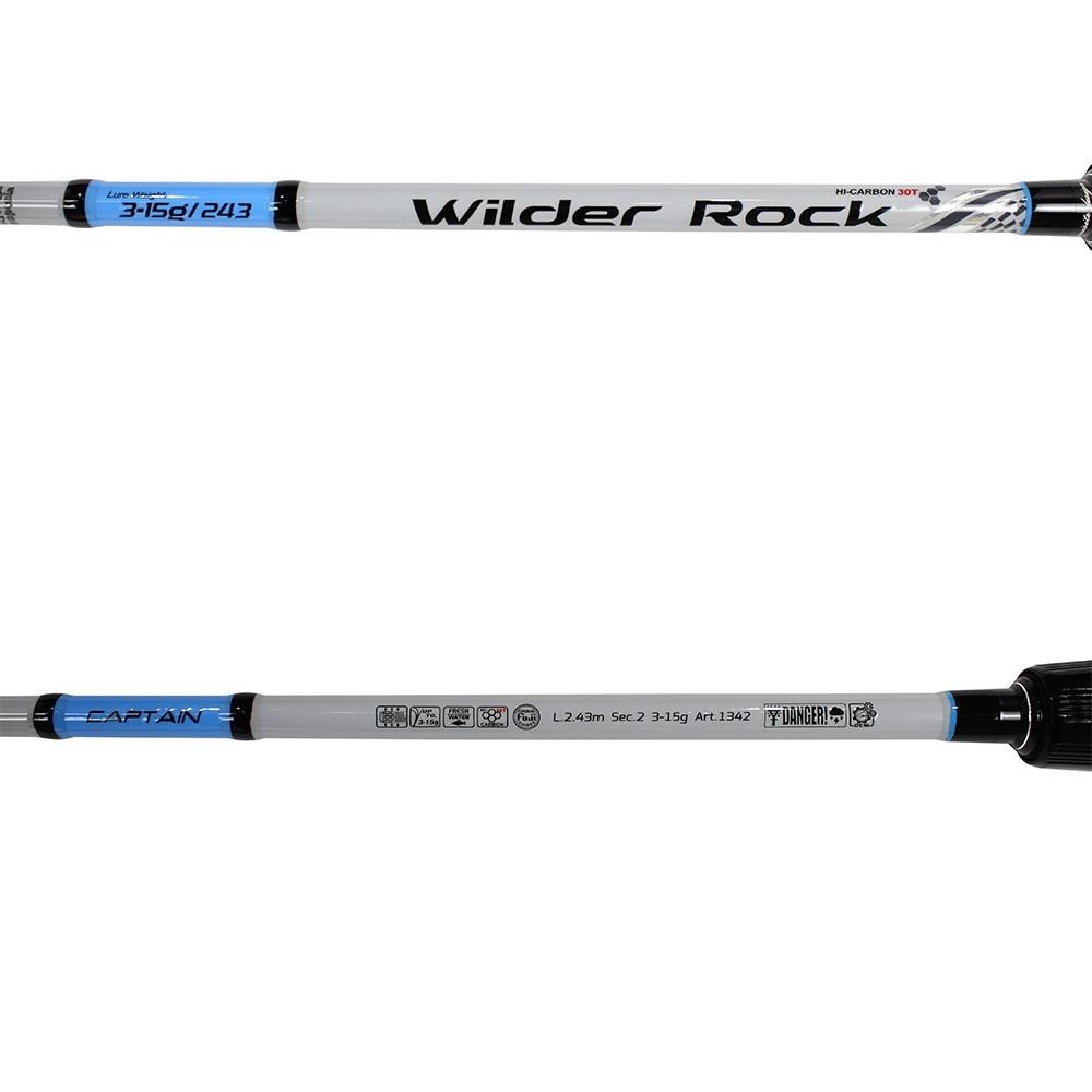 Captain 1342 Wilder Rock Game Fuji 243cm 3-15gr Atar 2 Parça LRF Kamışı