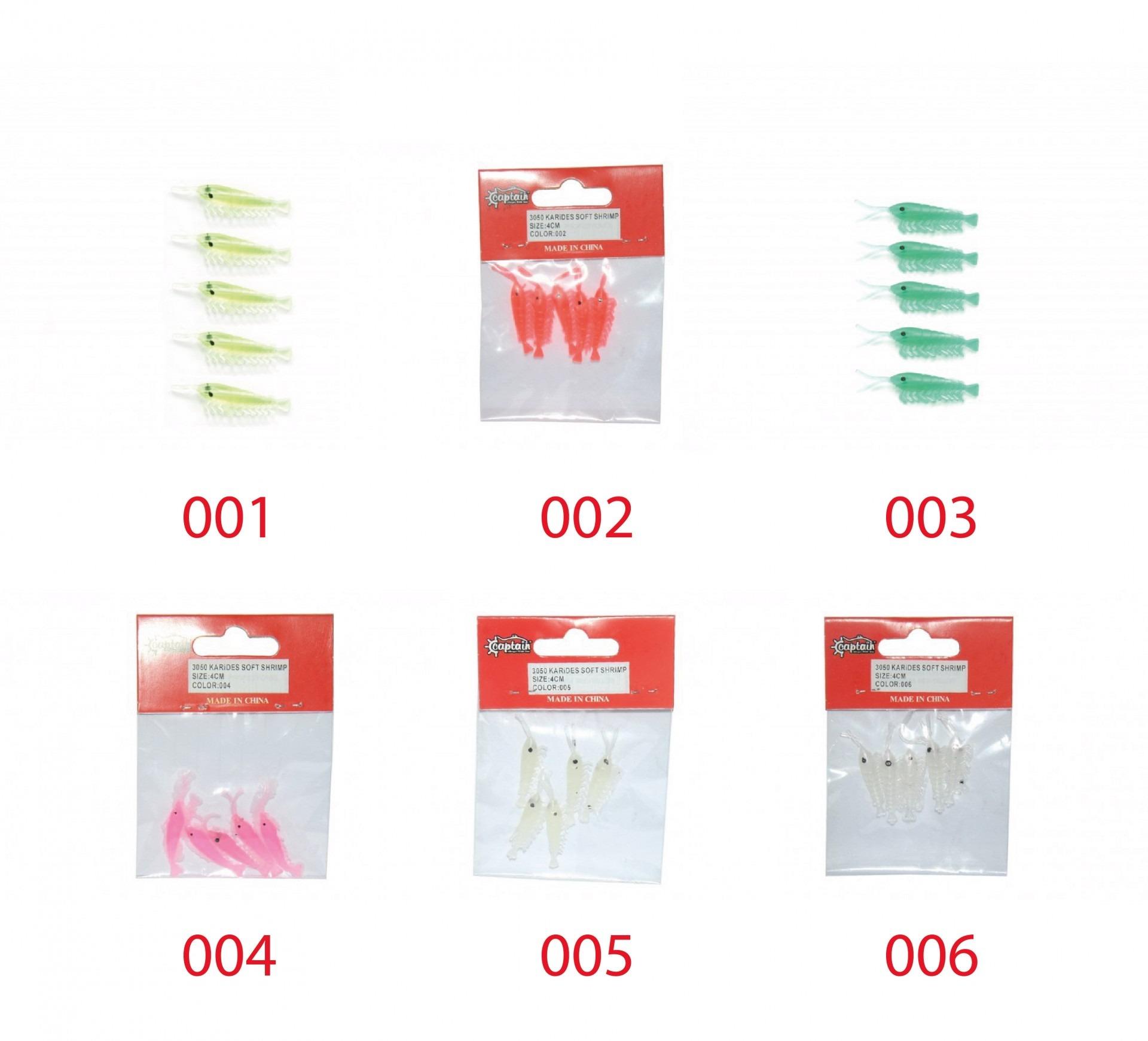 Captain 3051 Silikon Karides 3.5cm Suni Yem 5'li Paket