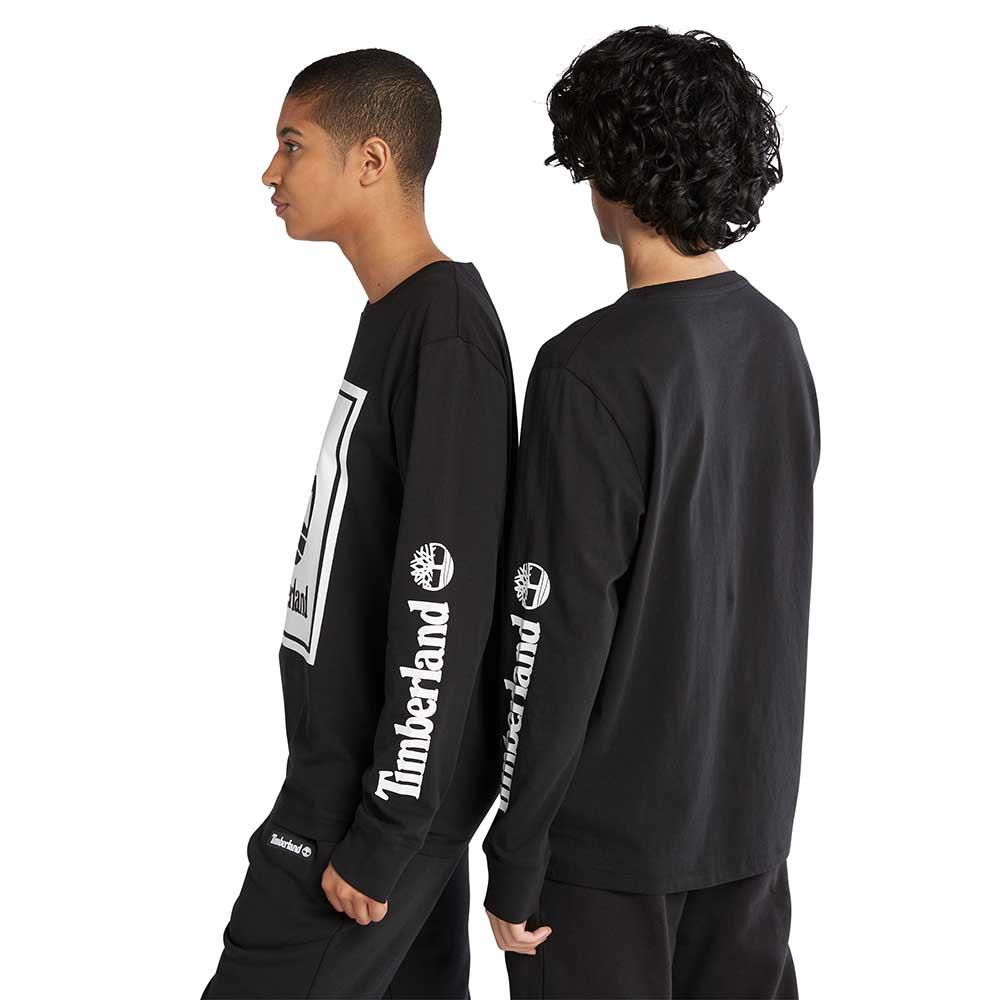 Timberland LS Front Stack Logo Tişört Siyah