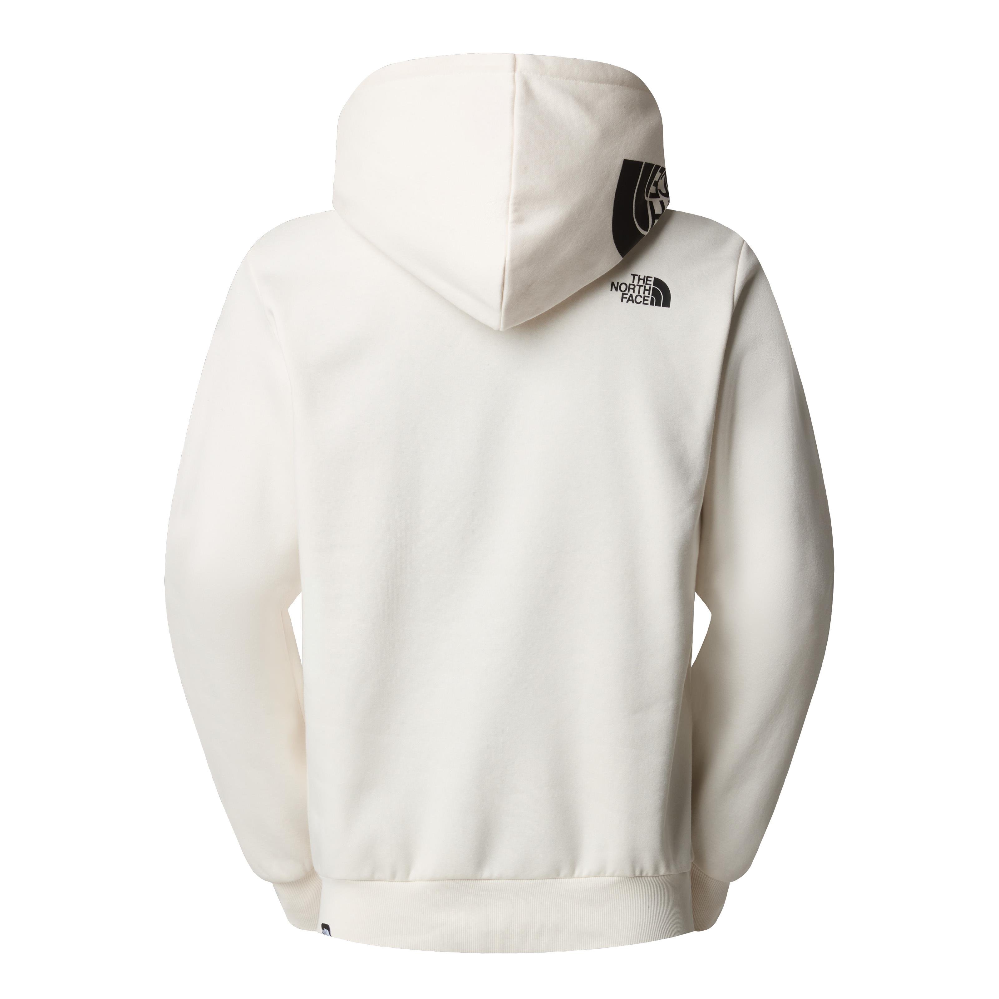 The North Face Hood Logo Erkek Sweatshirt White Dune