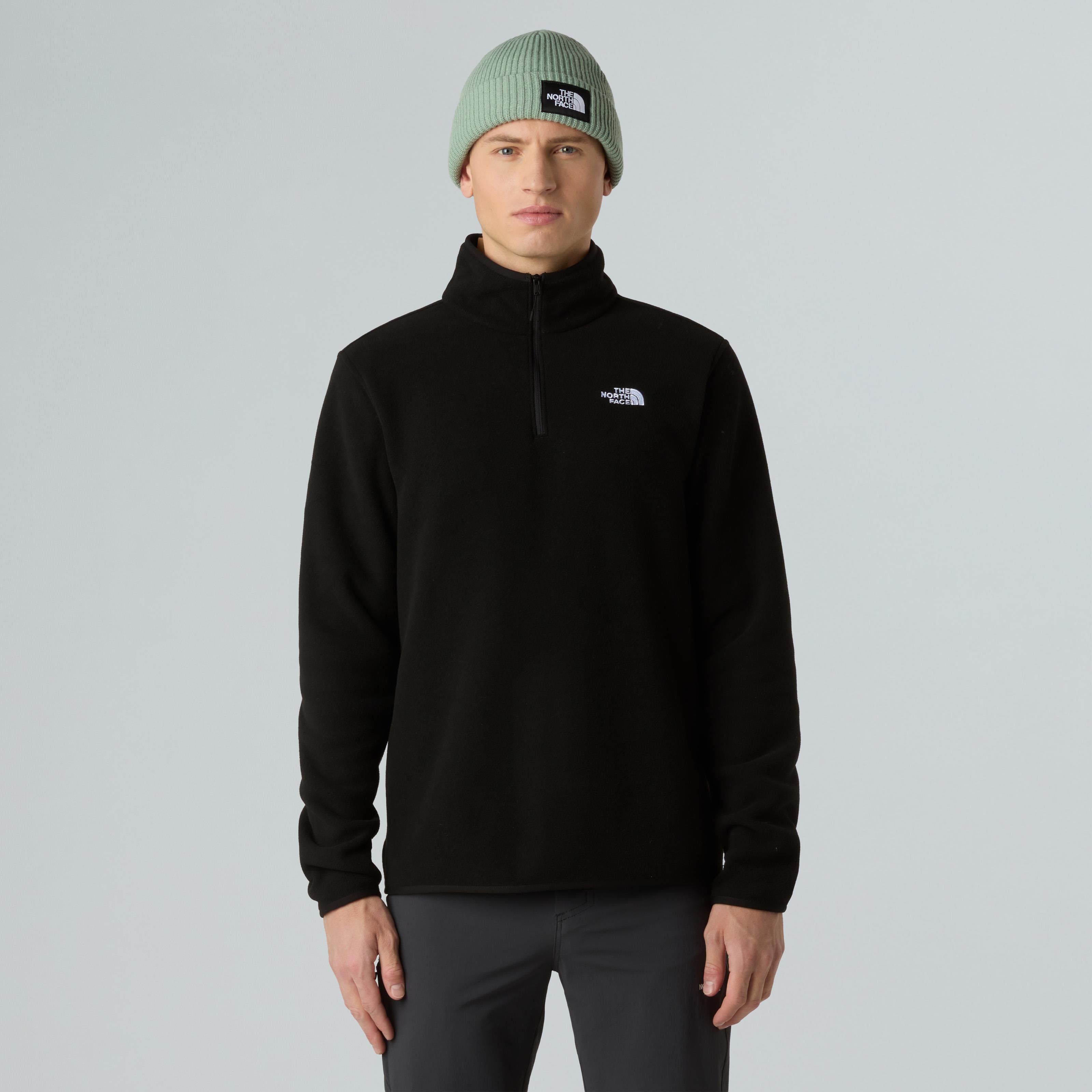 The North Face Glacier 1/4 ZIP Erkek Polar Siyah