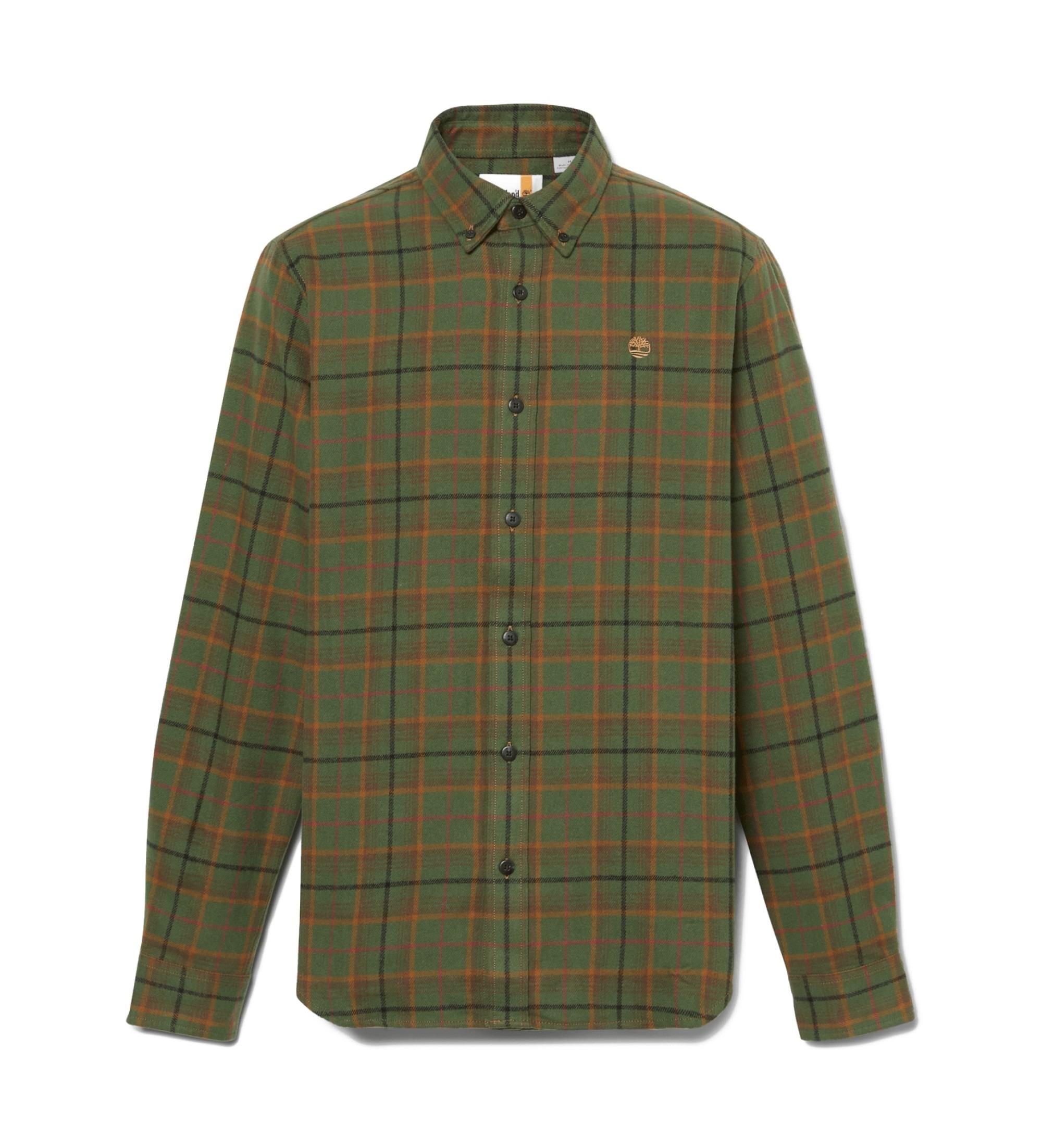 Timberland Midweight Flannel Check Erkek Gömlek Dark Wheat Boot