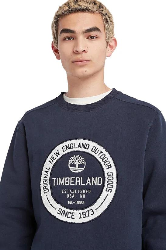 Timberland Elevated Brand Carrier Crew Erkek Sweatshirt Lacivert