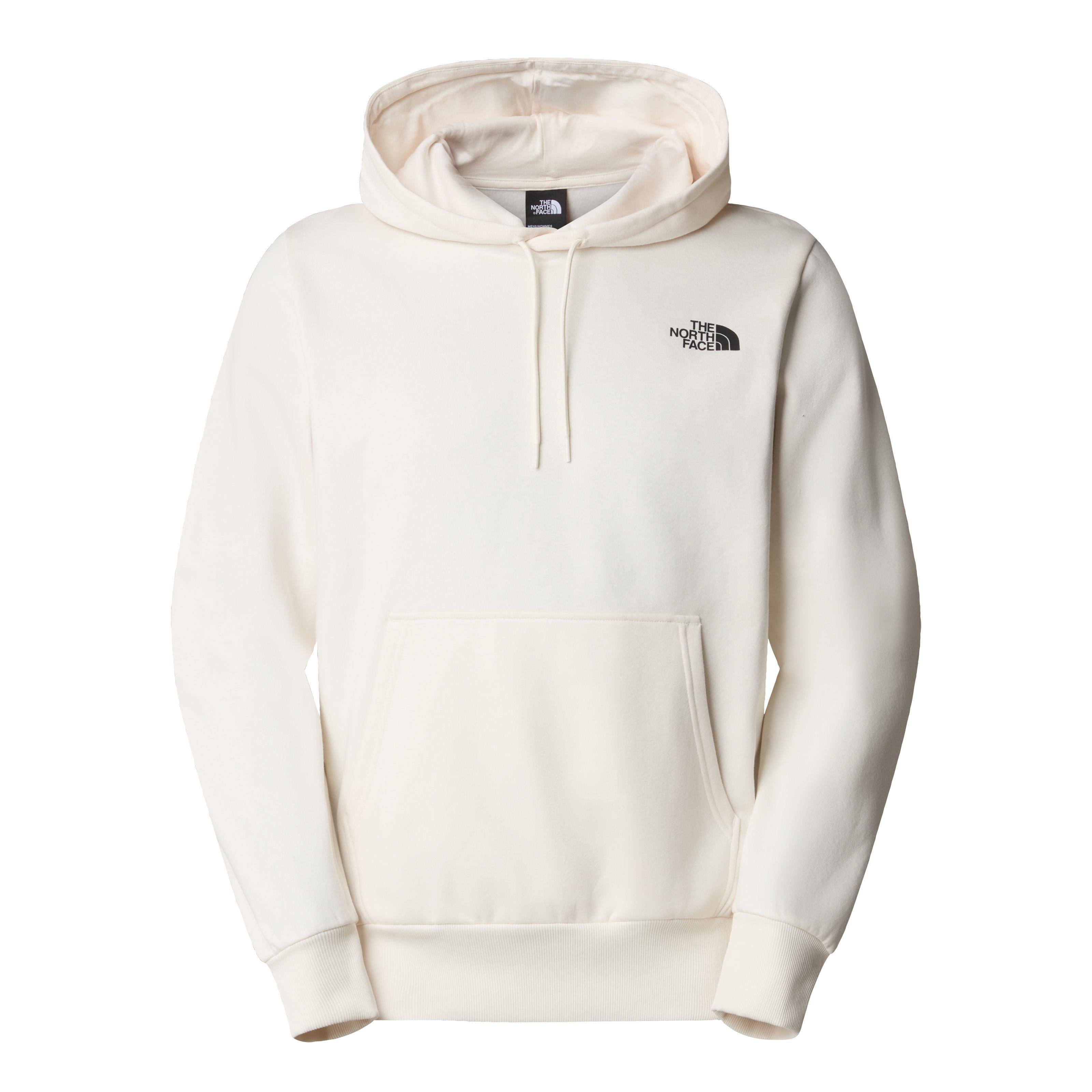 The North Face Hood Logo Erkek Sweatshirt White Dune