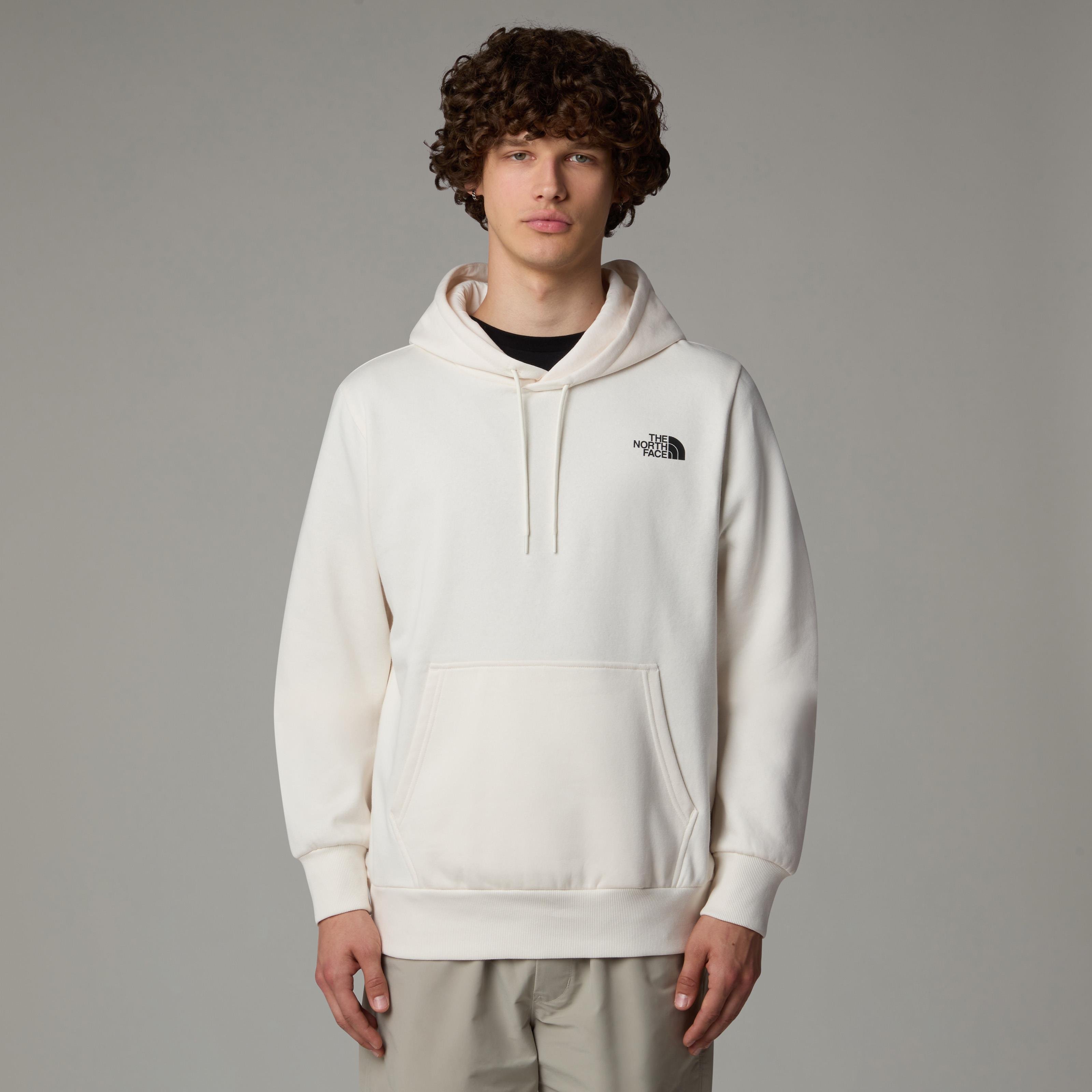 The North Face Hood Logo Erkek Sweatshirt White Dune