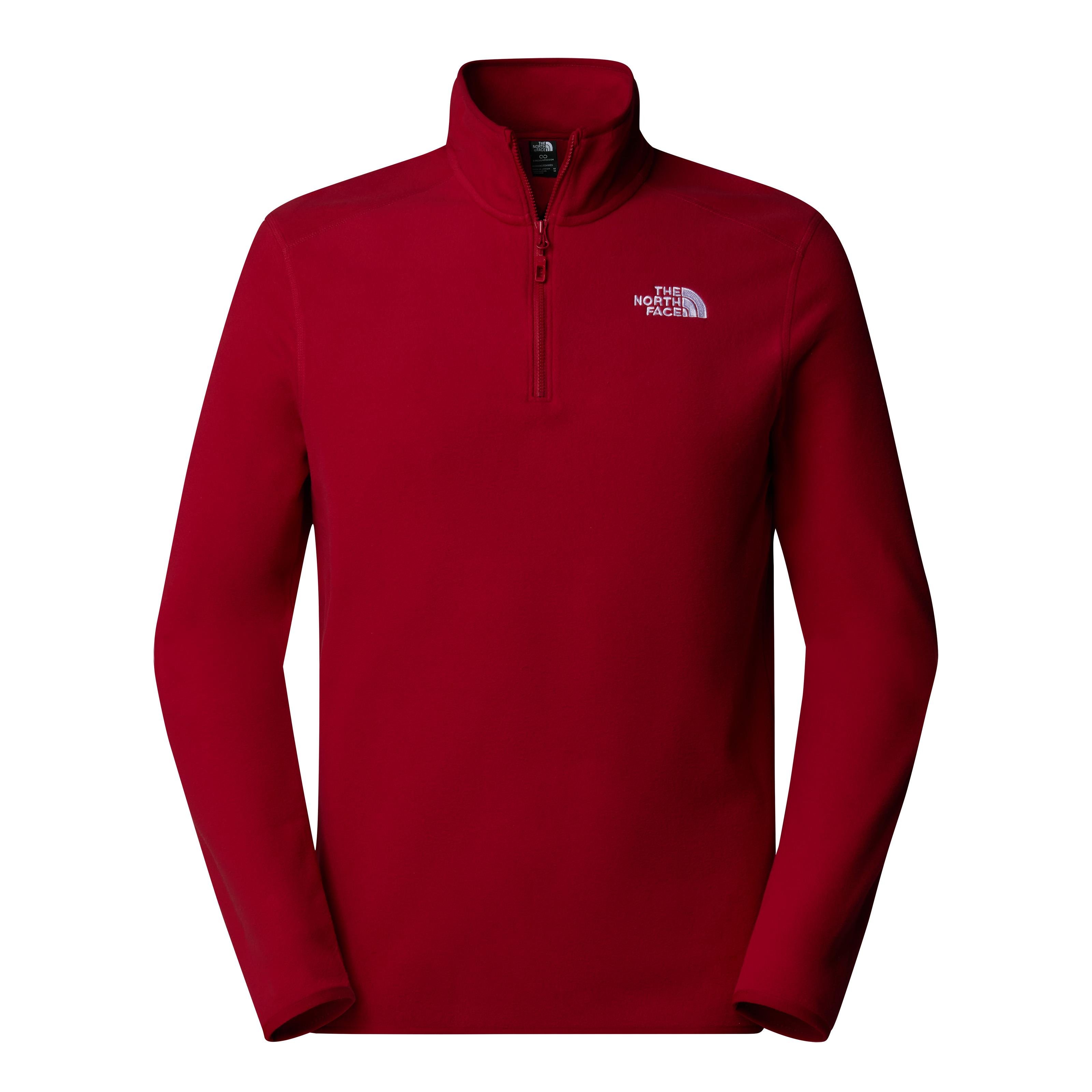 The North Face 100 Glacier 1/4 Erkek Polar Garnet Red