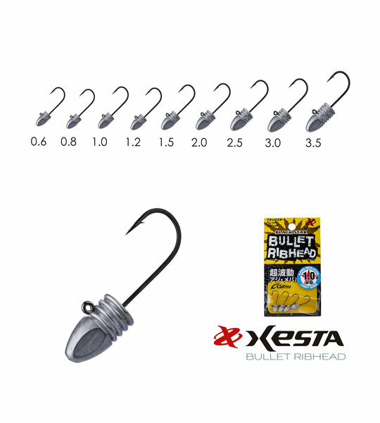 Xesta Bullet Rib Head Jig Head #8