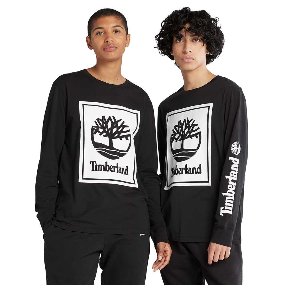 Timberland LS Front Stack Logo Tişört Siyah