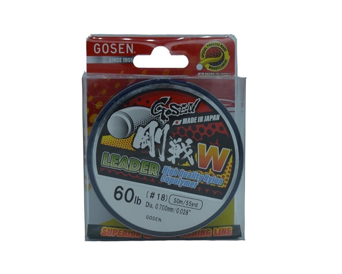 GOSEN W LEADER NYLON COPOLYMER 50MT 60 LB-0.70MM