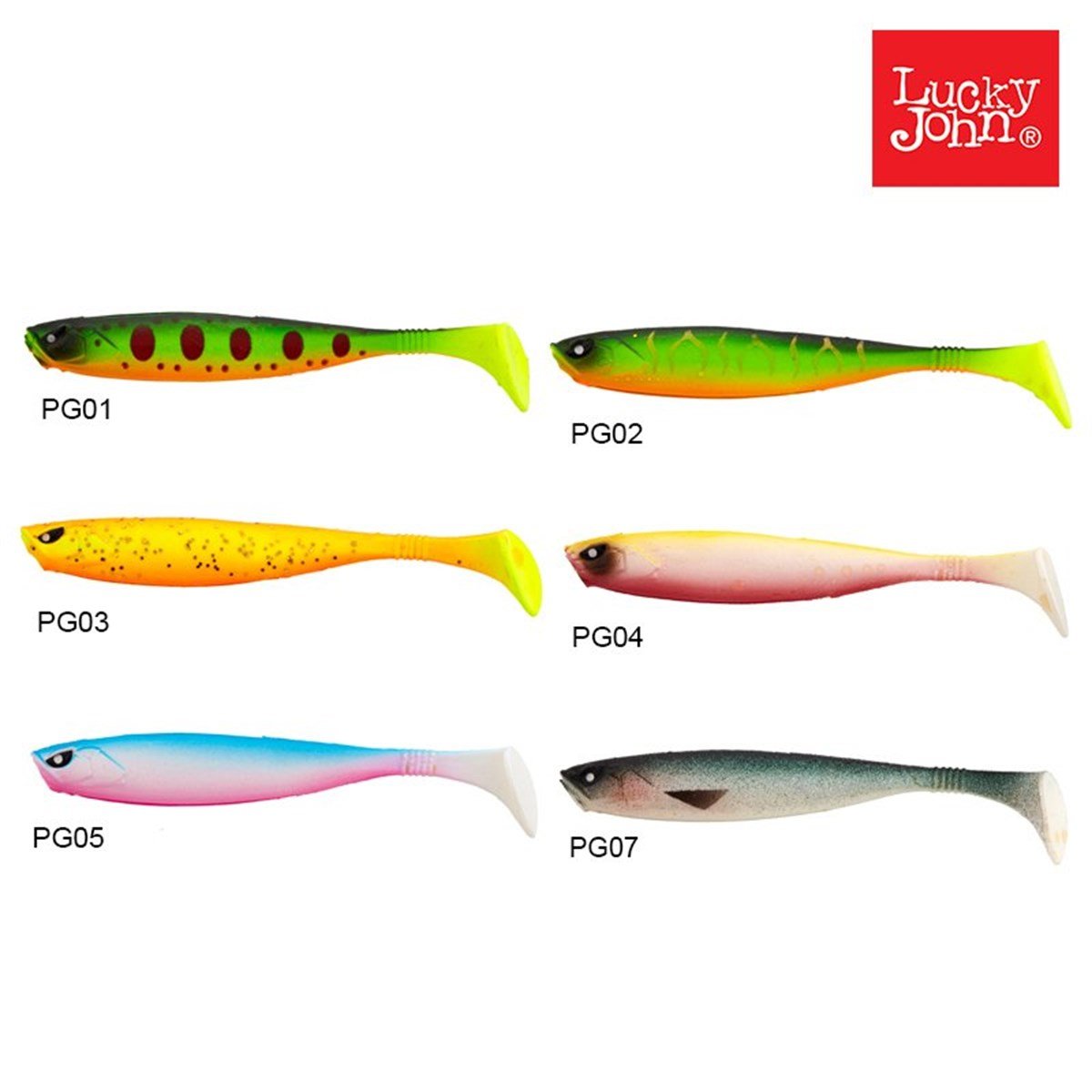 Lucky John Basara 3D Soft Swim 3.5'' 8.89cm 8P Silikon Yem PG01