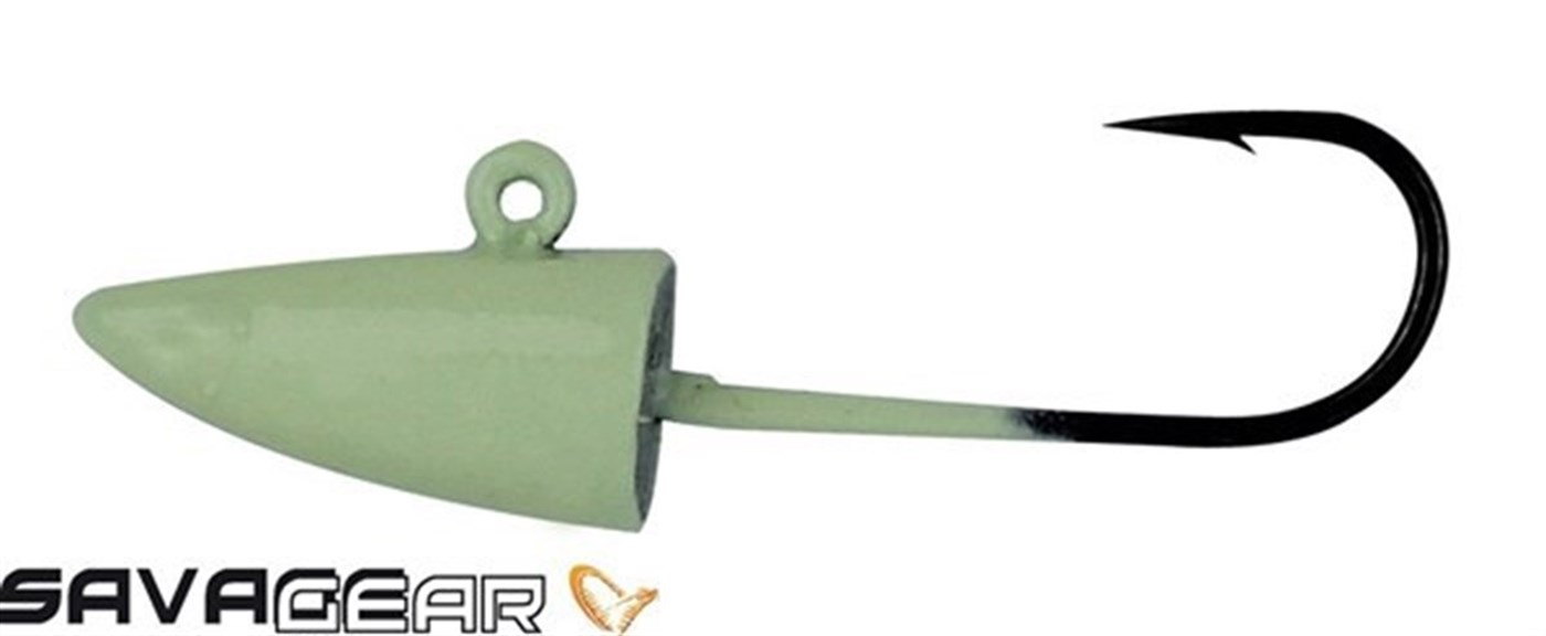 Savage gear LRF Micro sandeel jigghead 3g #8 4pcs Glow Suni Yem