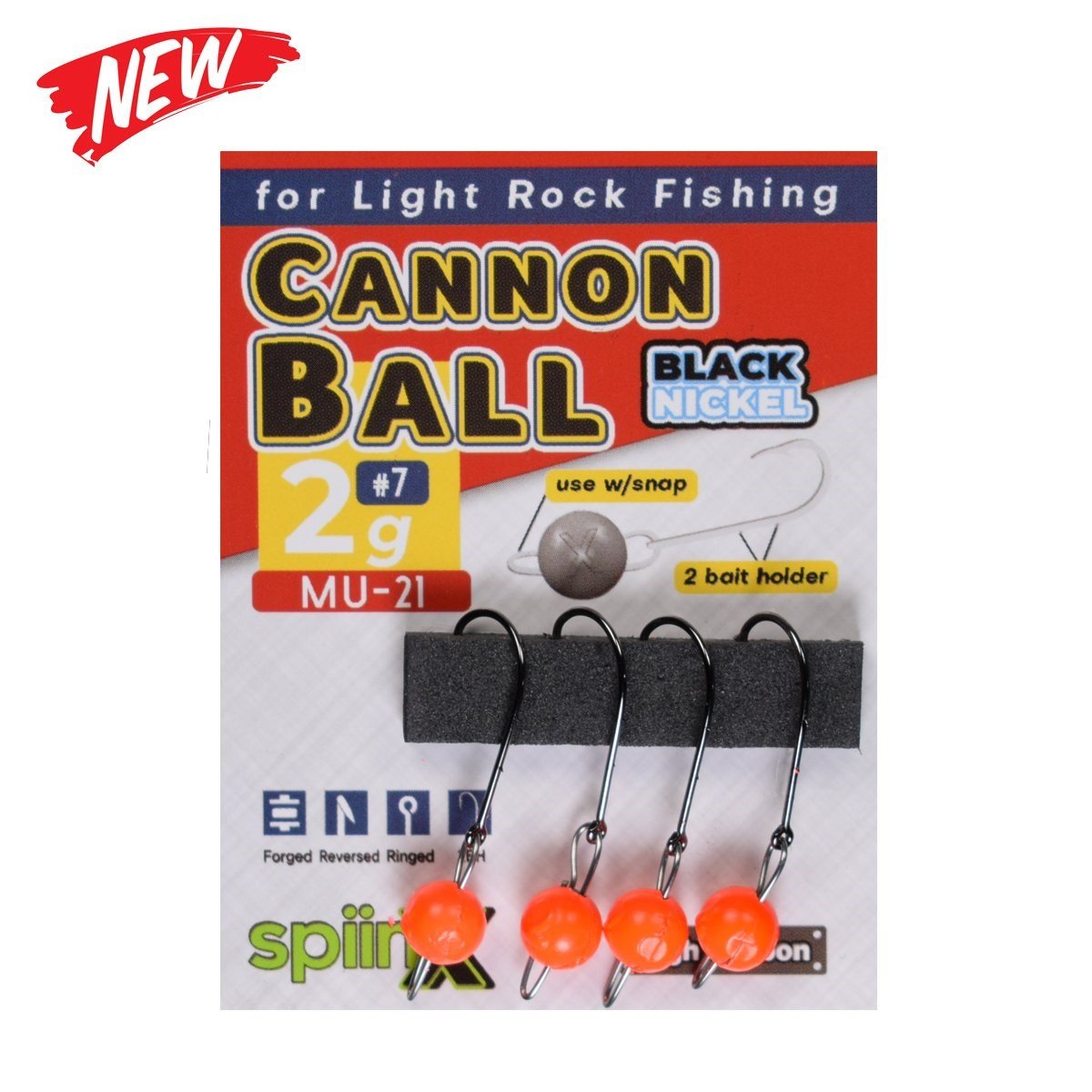 Spiinx Cannon Ball UV Turuncu Jig Head