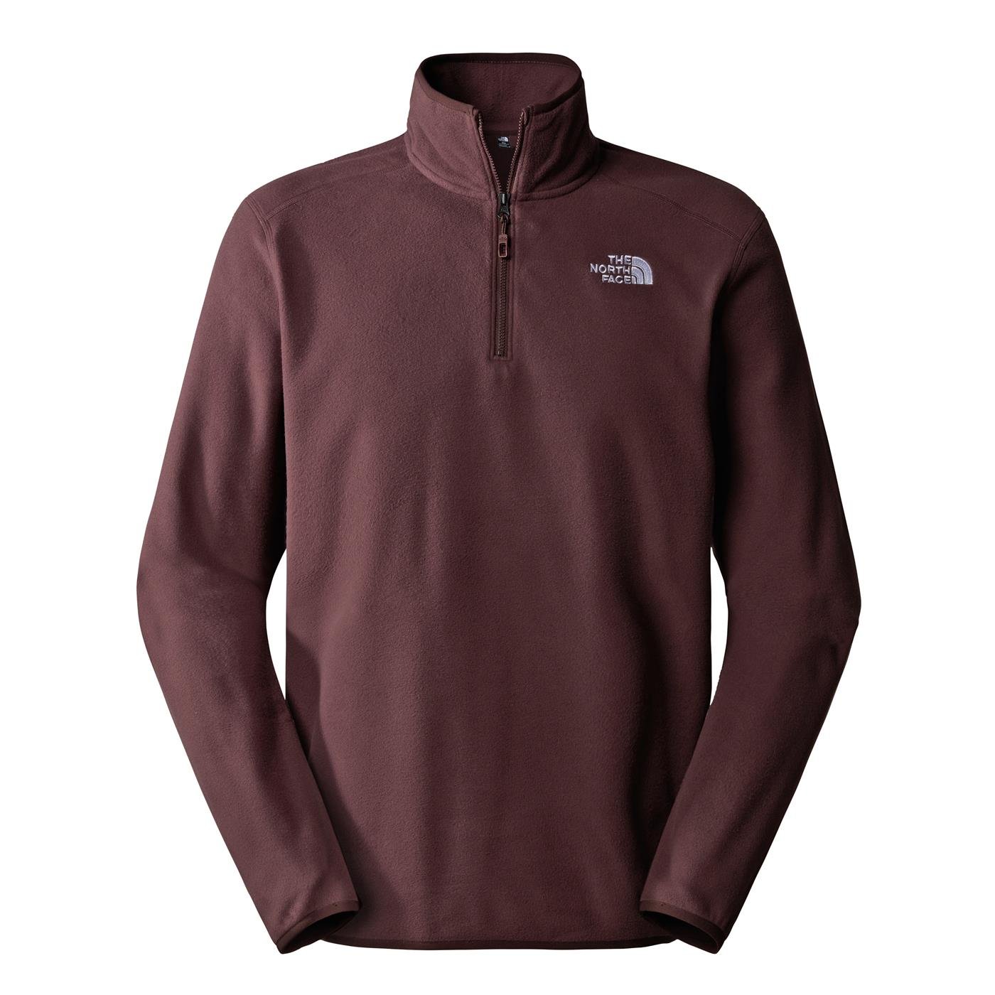 The North Face 100 Glacier 1/4 Fermuarlı Erkek Polar Coal Brown