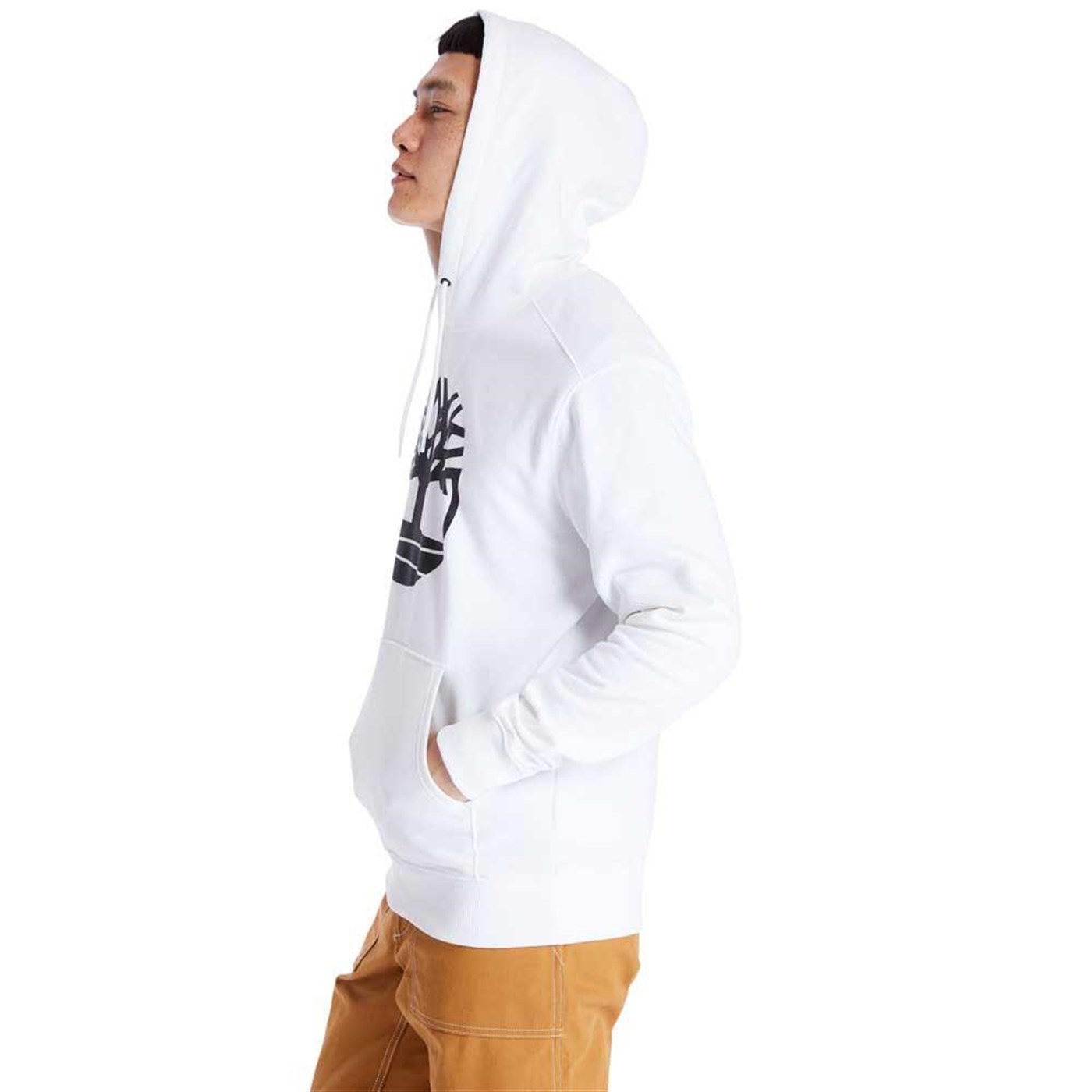 Timberland Core Tree Logo Ağaç Logolu Beyaz Erkek Kapüşonlu Hoodie